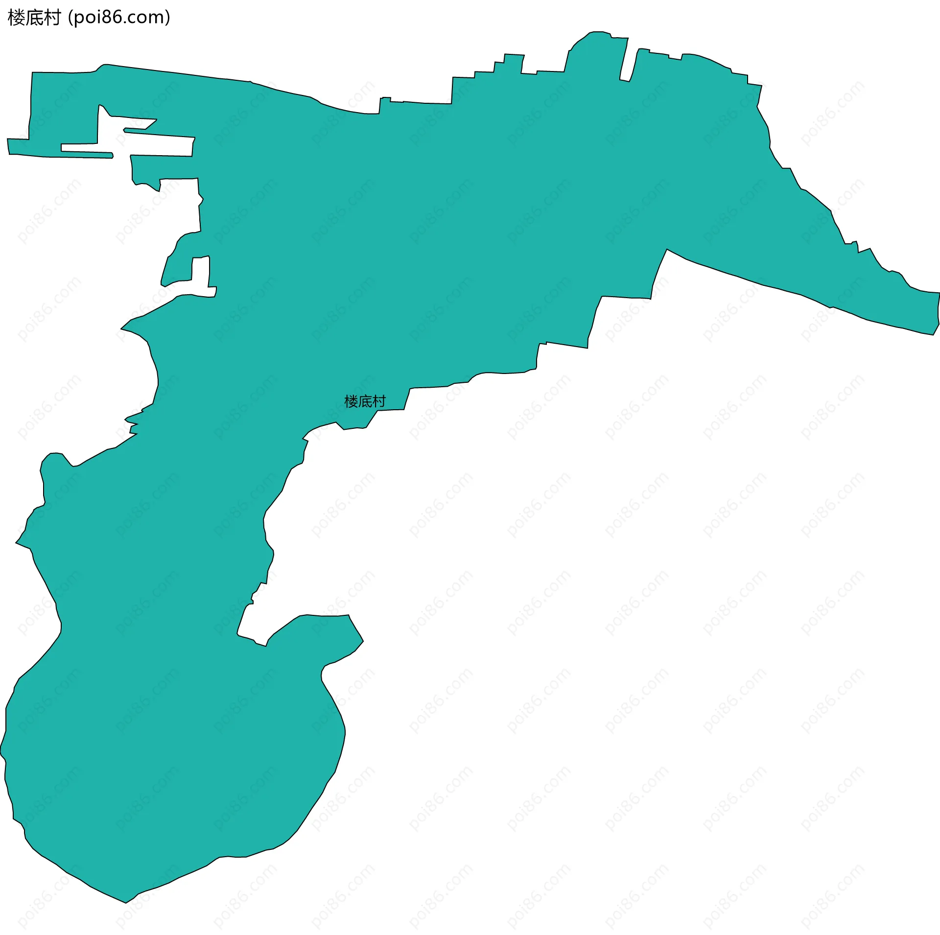 楼底村边界地图