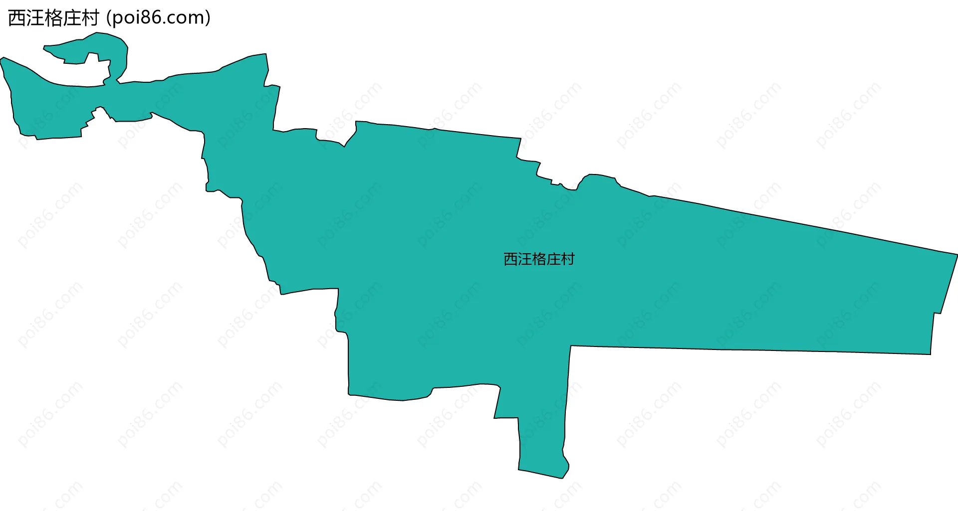 西汪格庄村边界地图