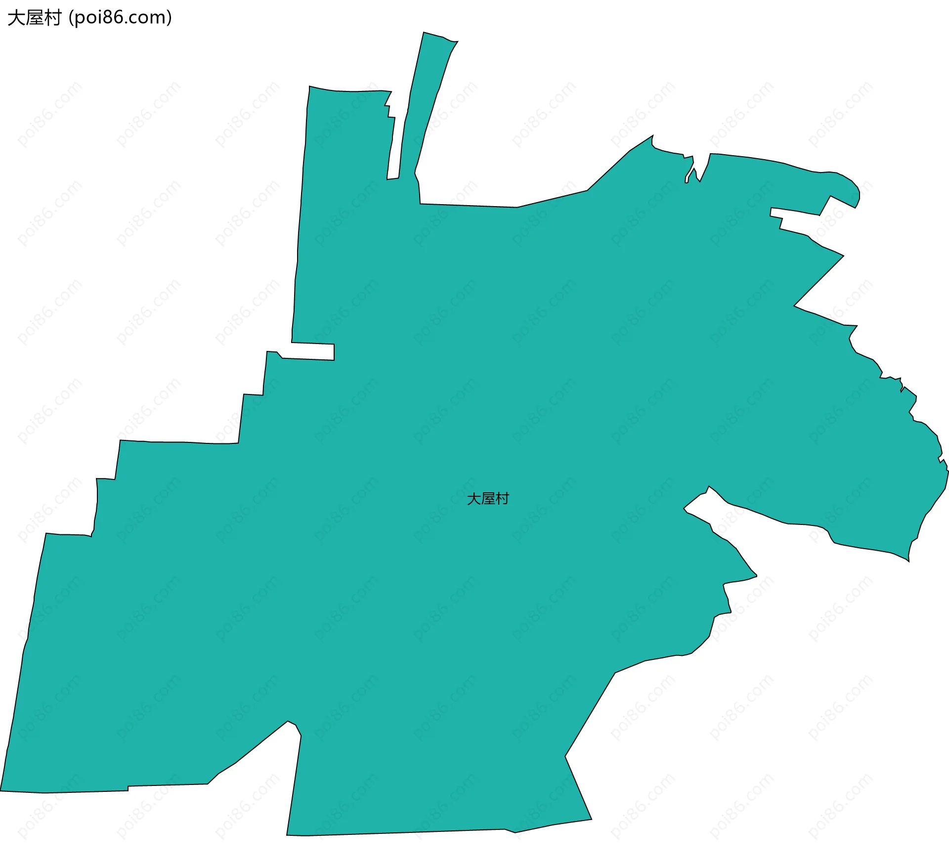 大屋村边界地图