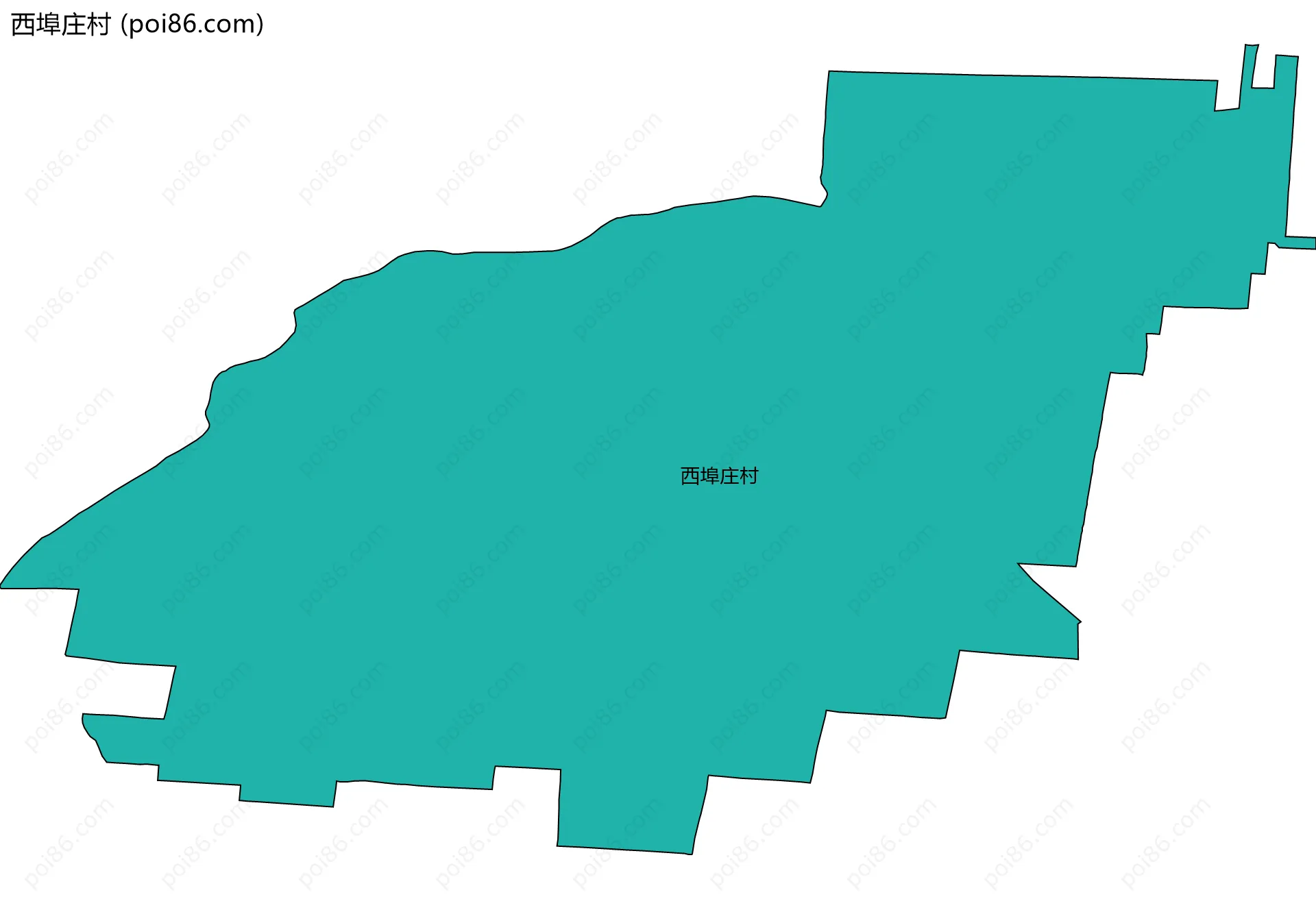 西埠庄村边界地图