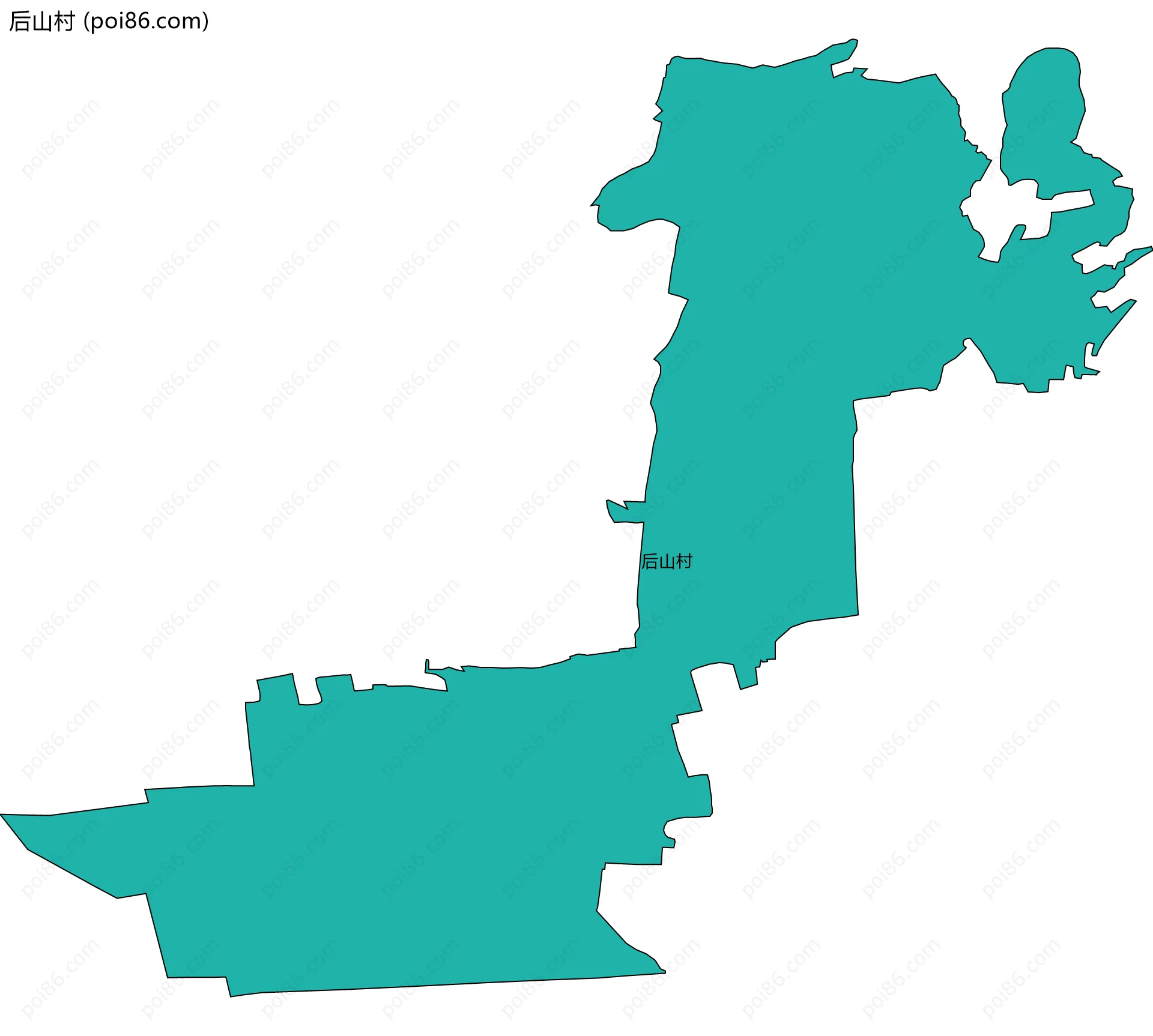 后山村边界地图