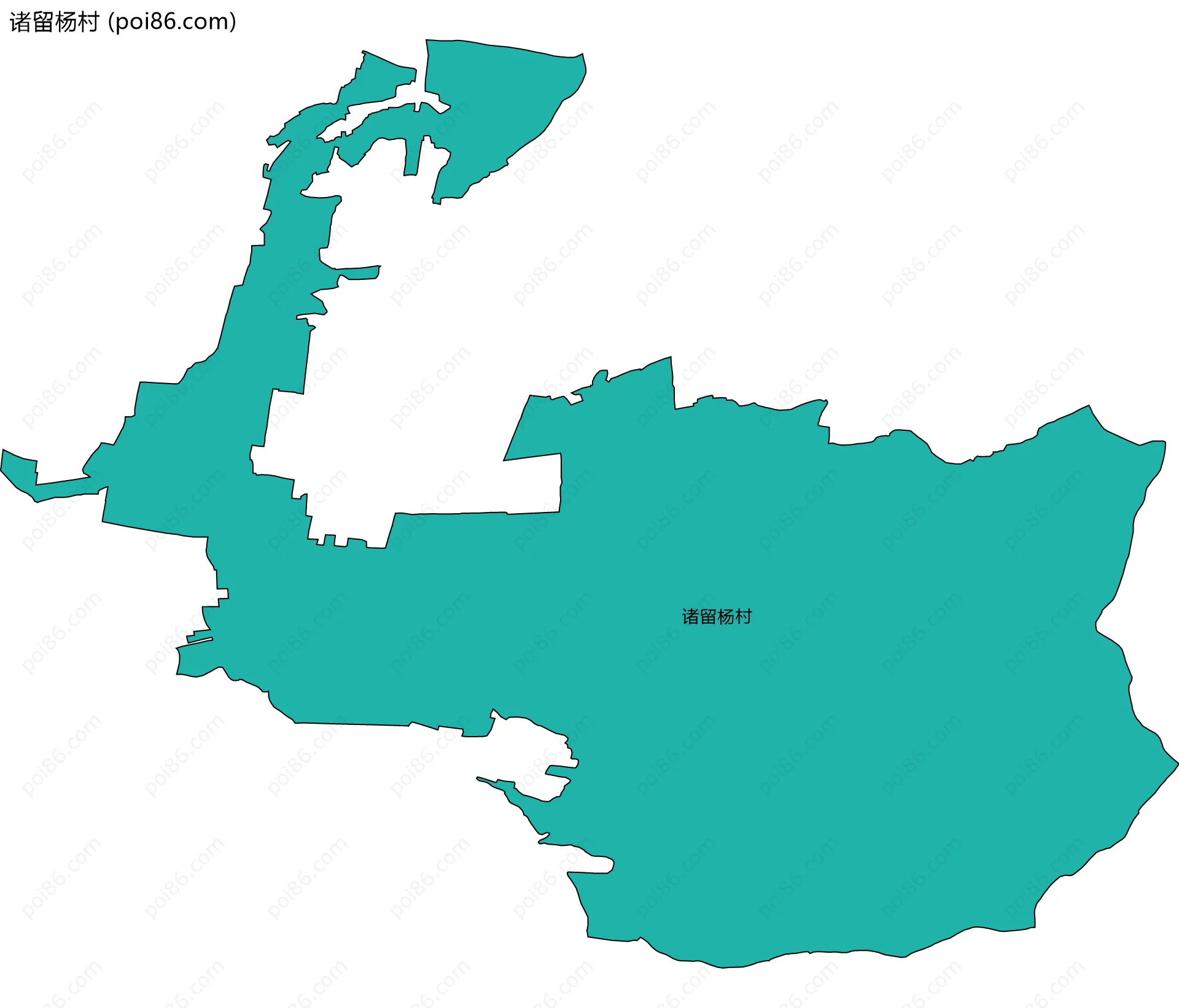 诸留杨村边界地图