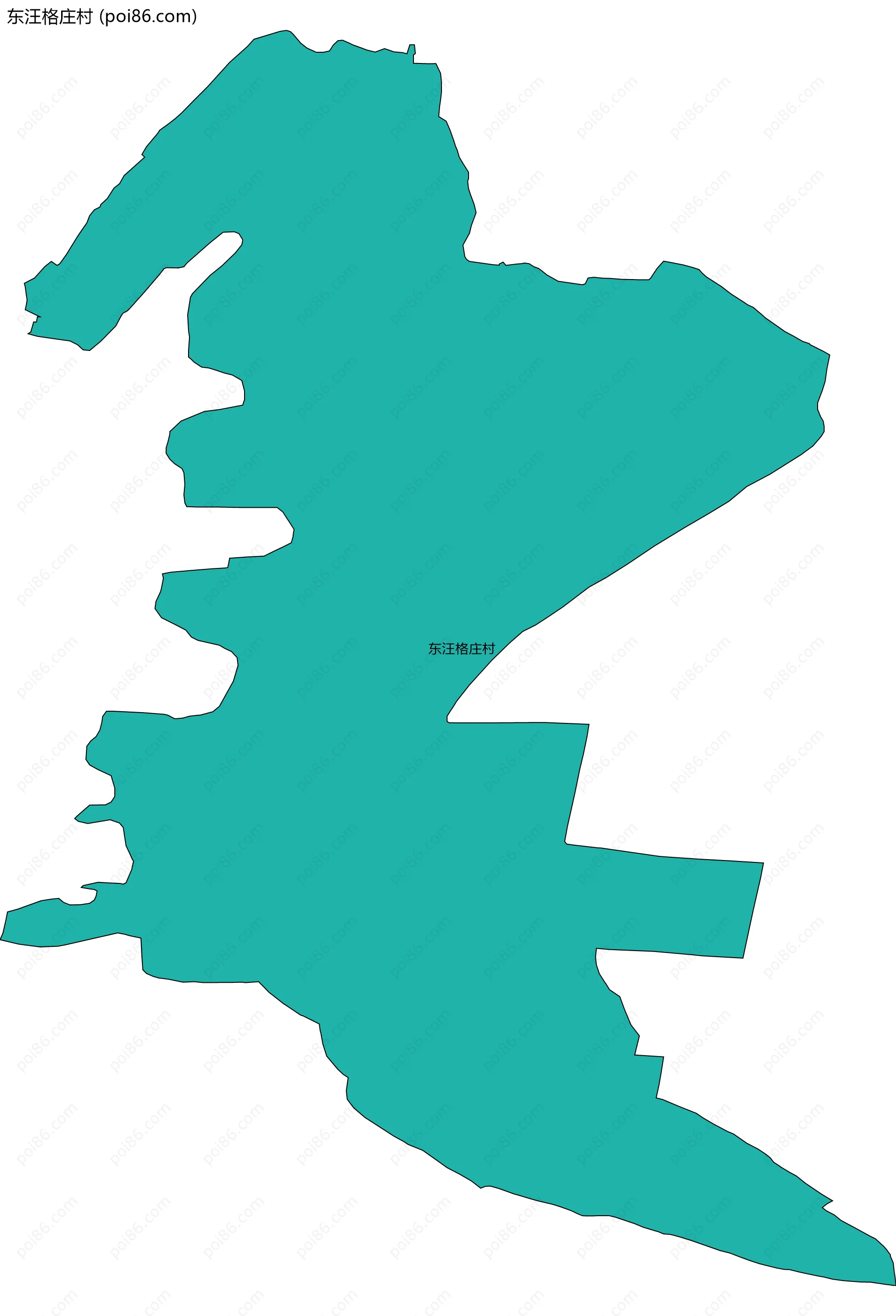 东汪格庄村边界地图