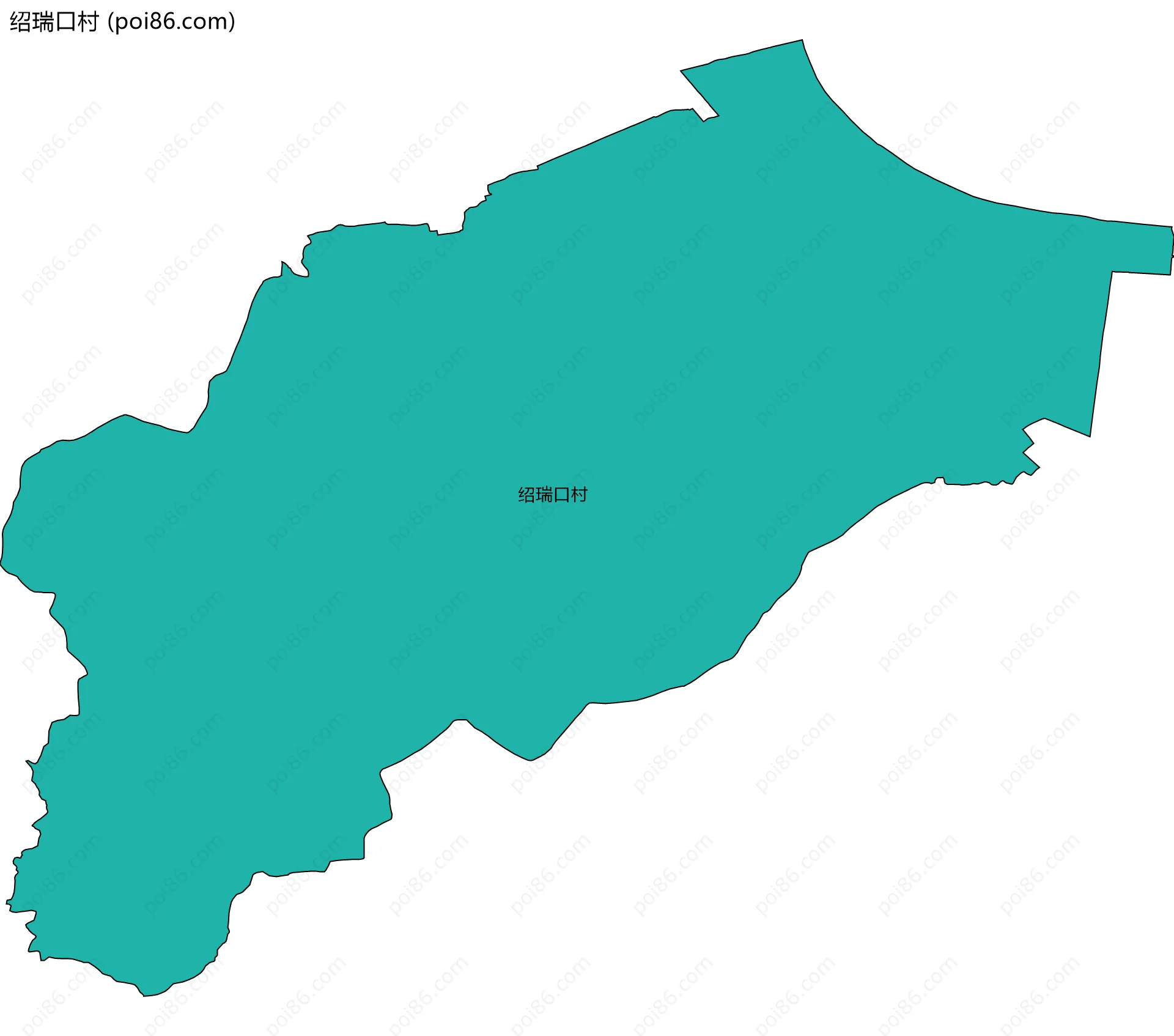 绍瑞口村边界地图