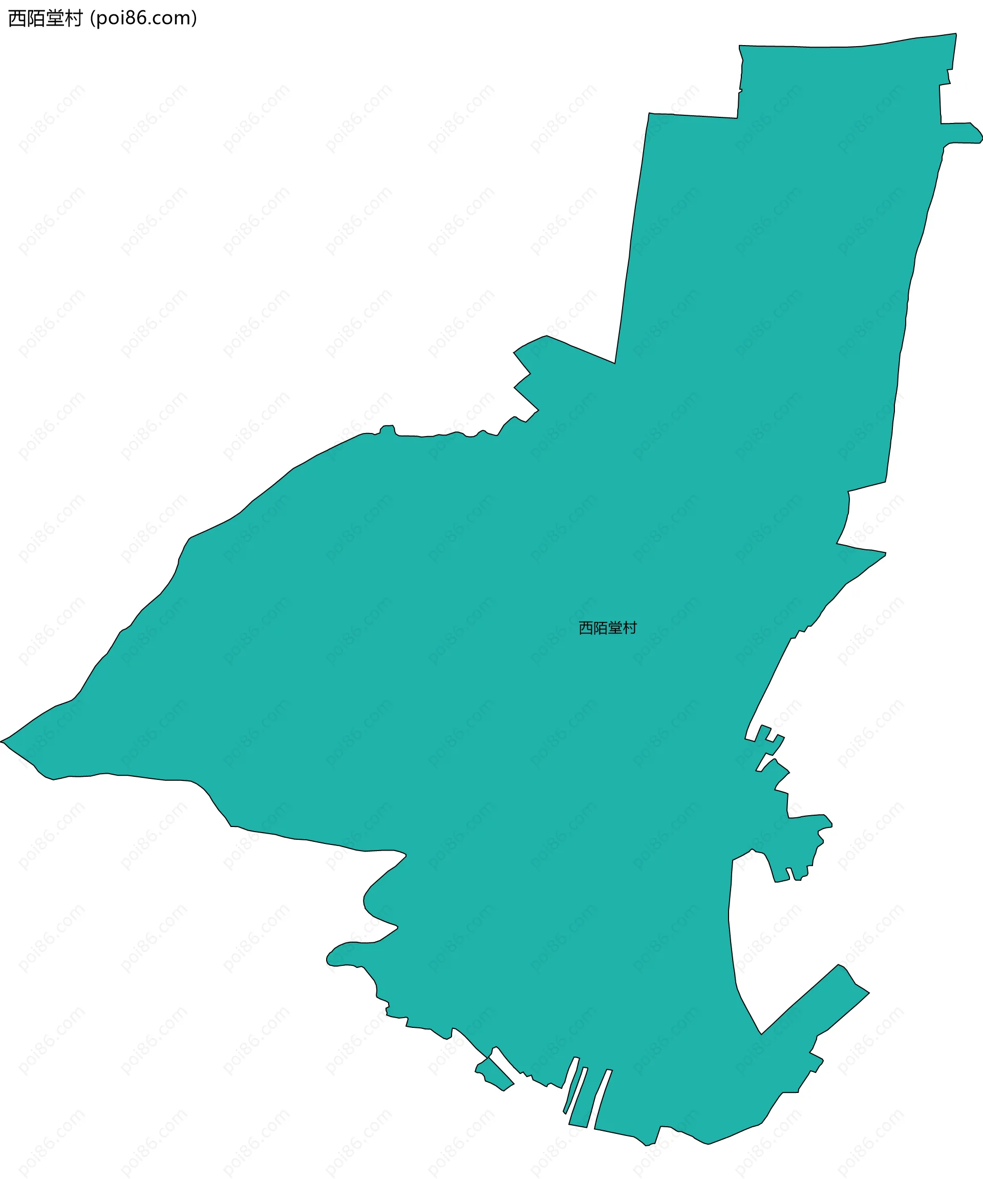 西陌堂村边界地图