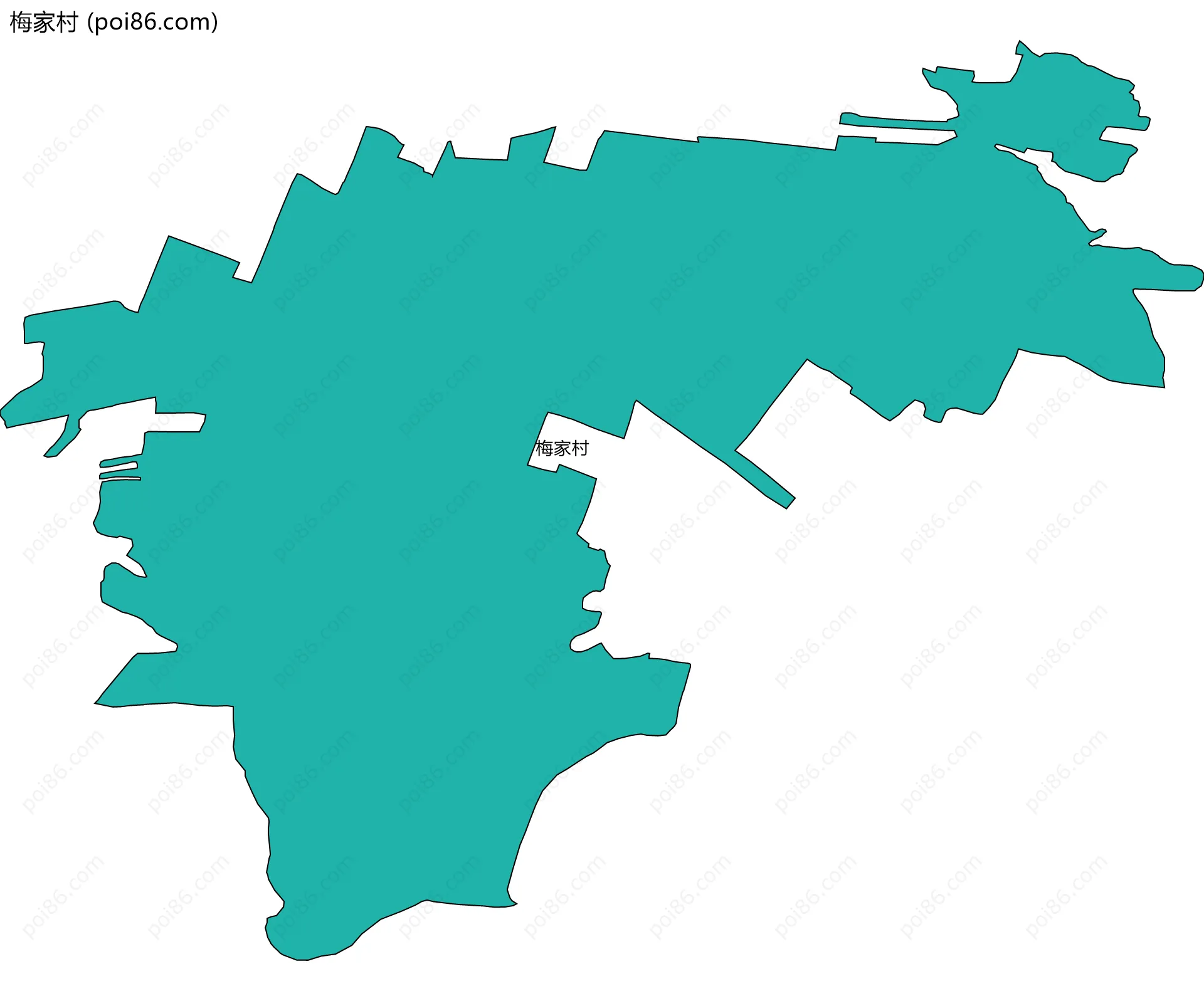 梅家村边界地图