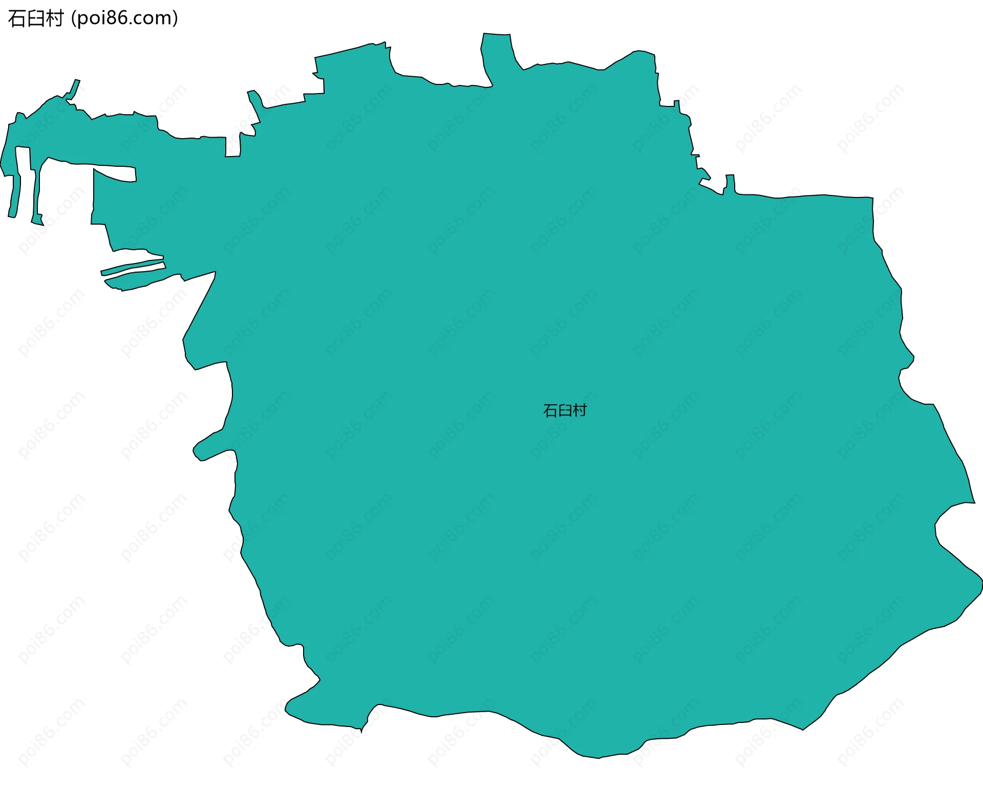 石臼村边界地图