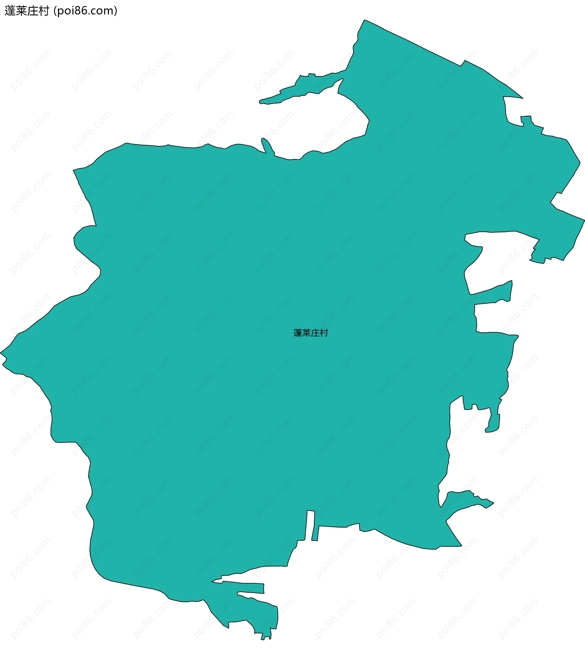 蓬莱庄村边界地图