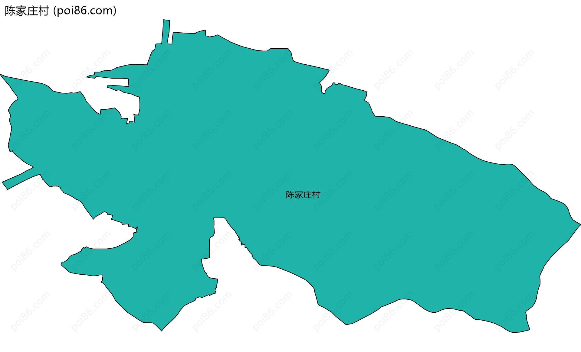 陈家庄村边界地图