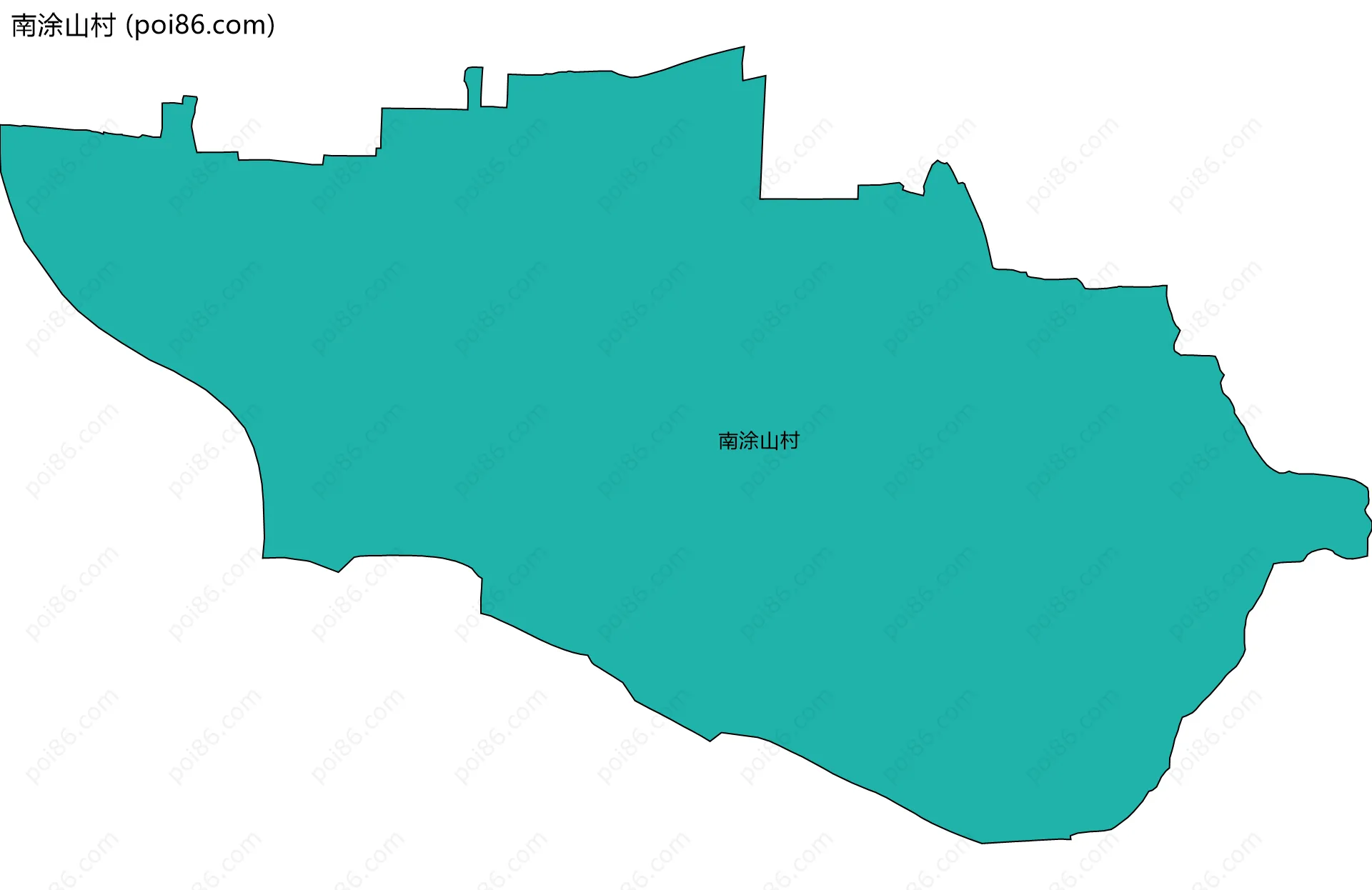 南涂山村边界地图