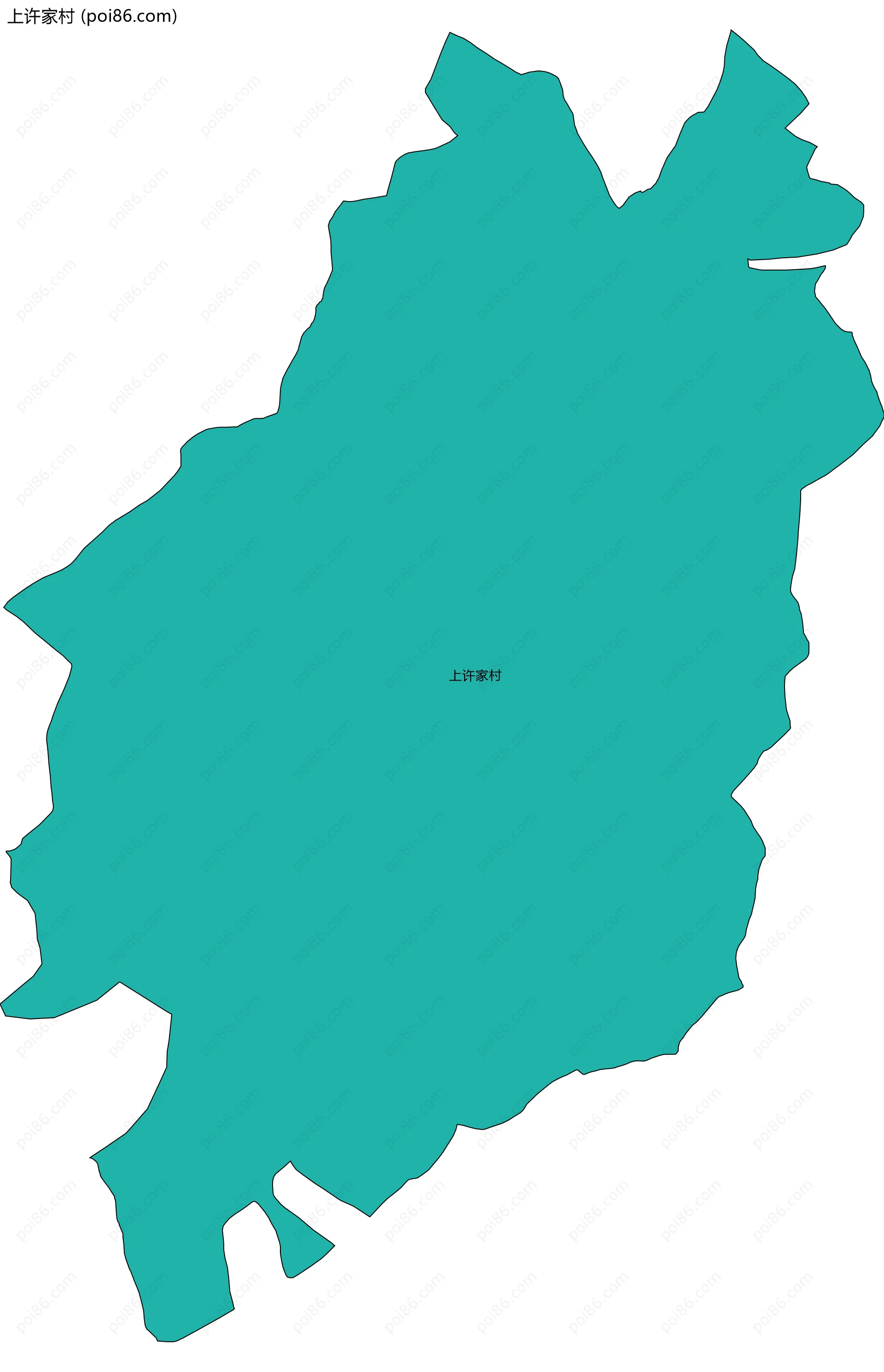 上许家村边界地图