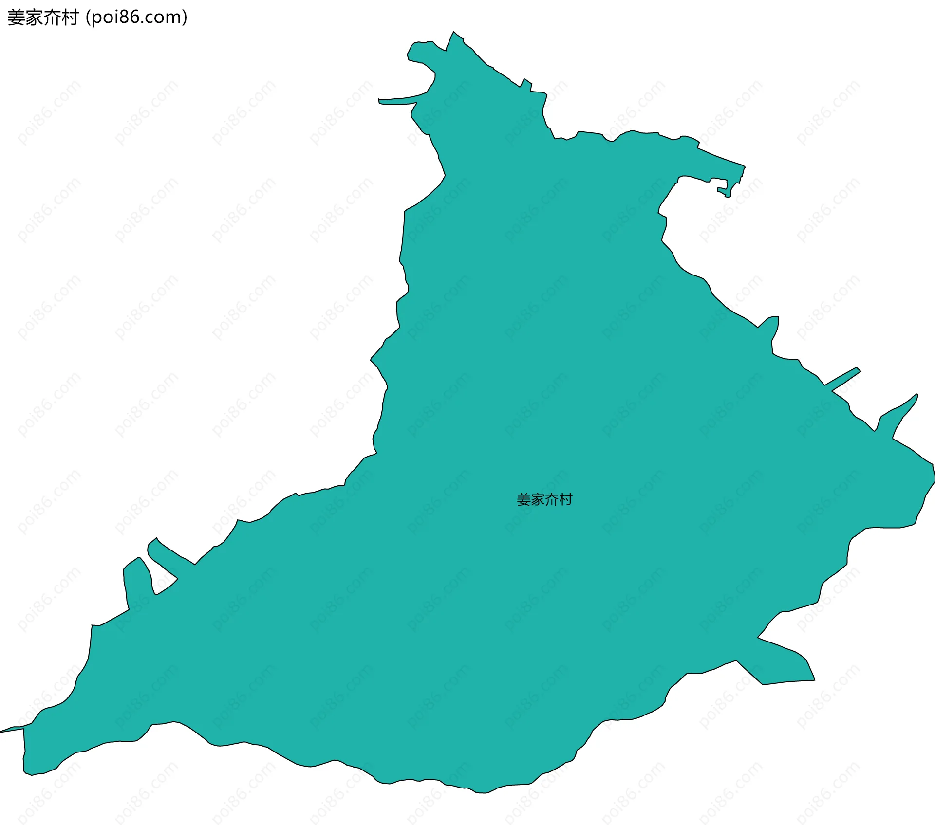 姜家夼村边界地图