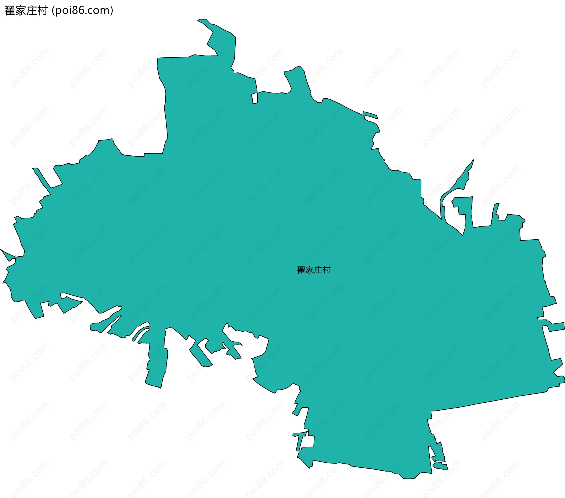翟家庄村边界地图