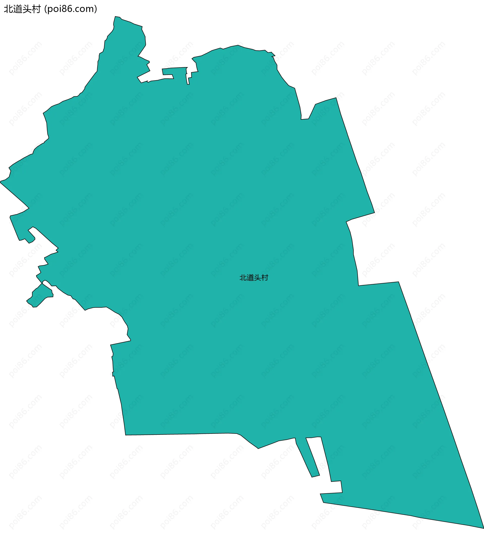 北道头村边界地图
