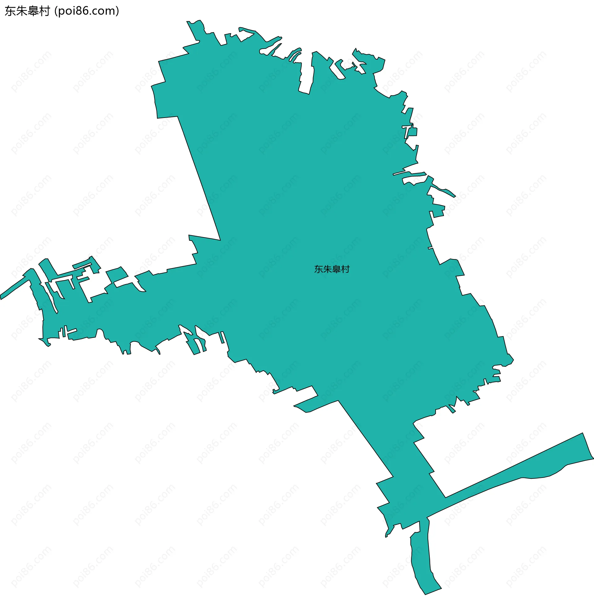 东朱皋村边界地图