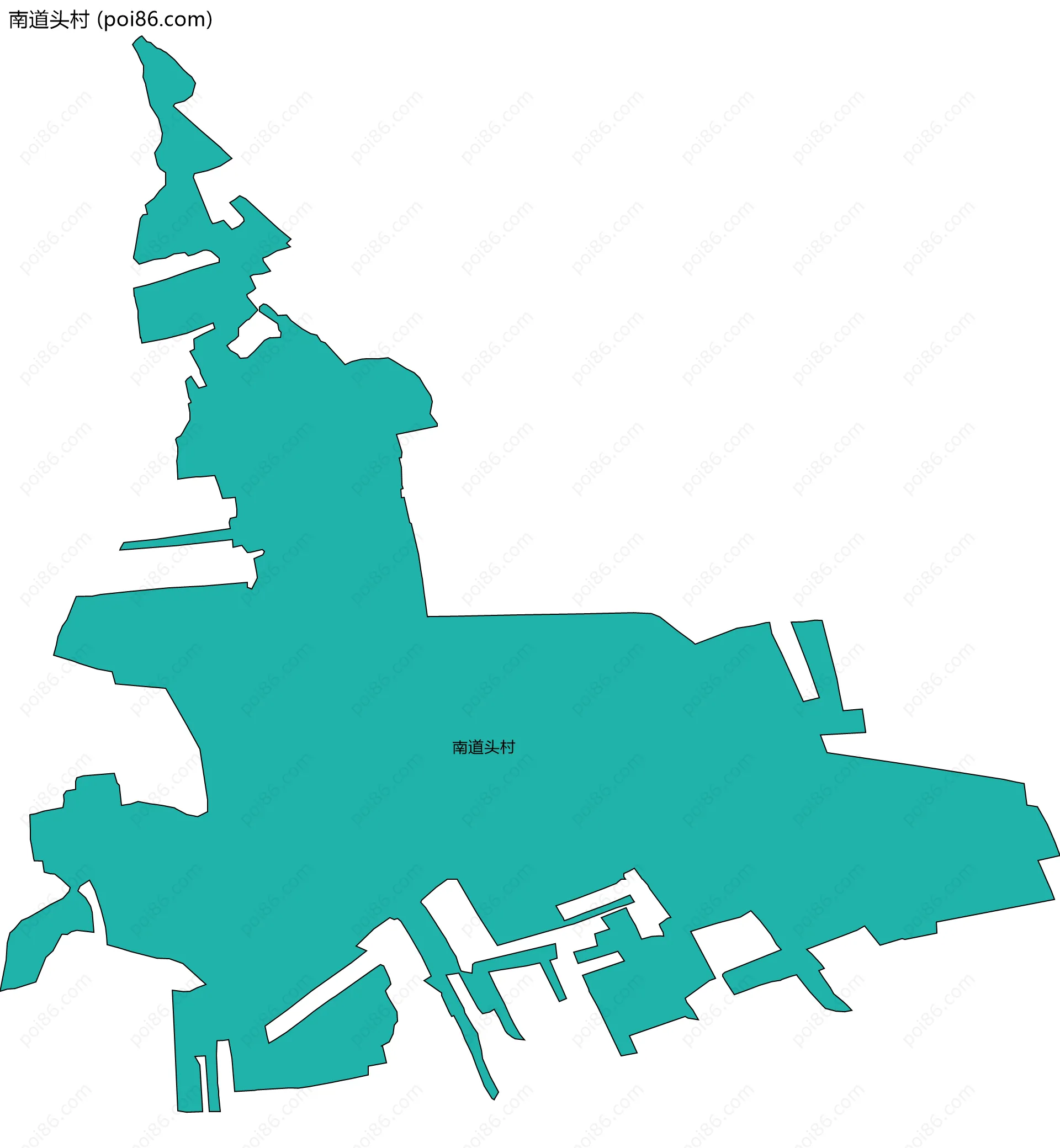 南道头村边界地图