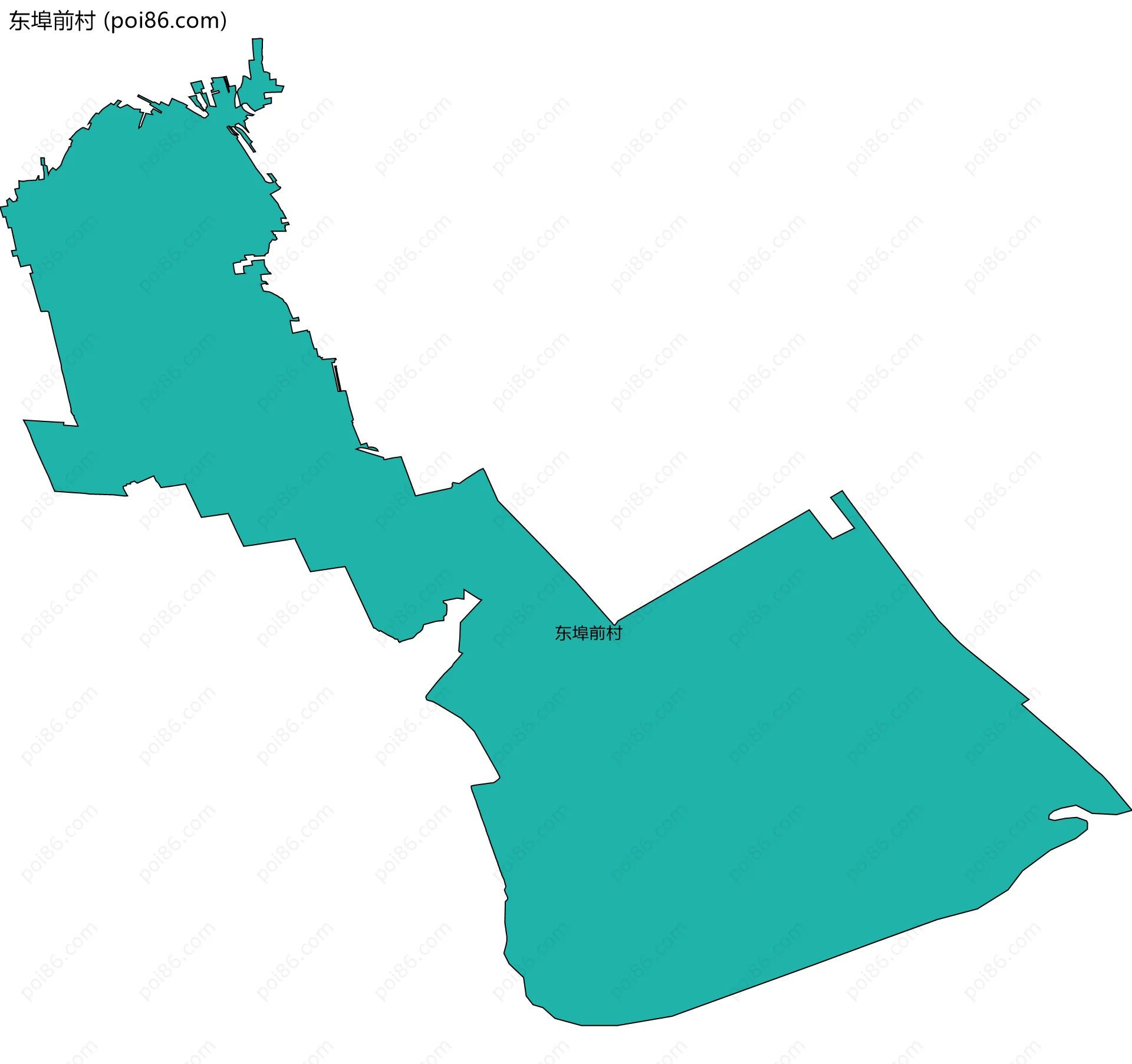 东埠前村边界地图