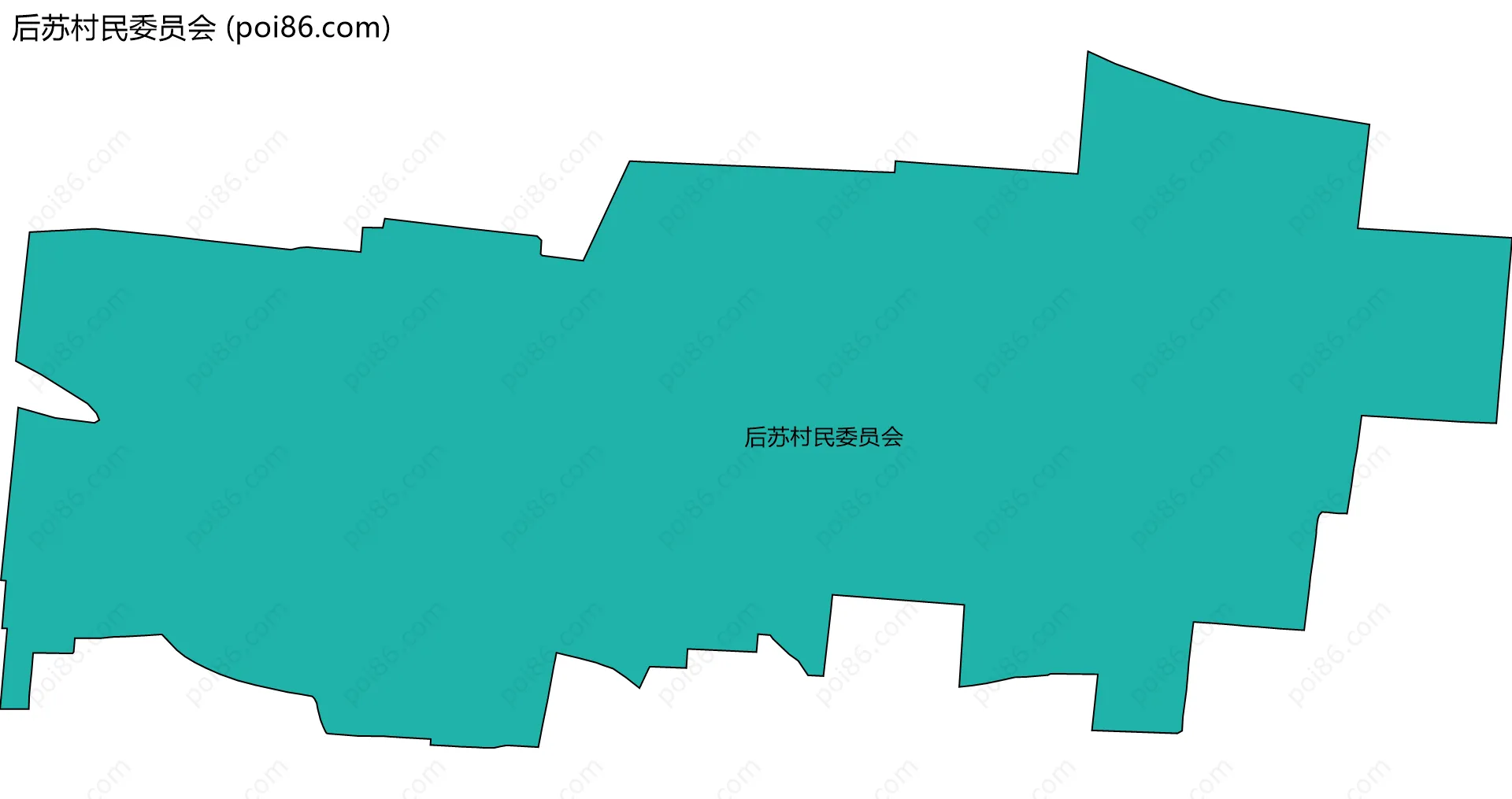 后苏村民委员会边界地图