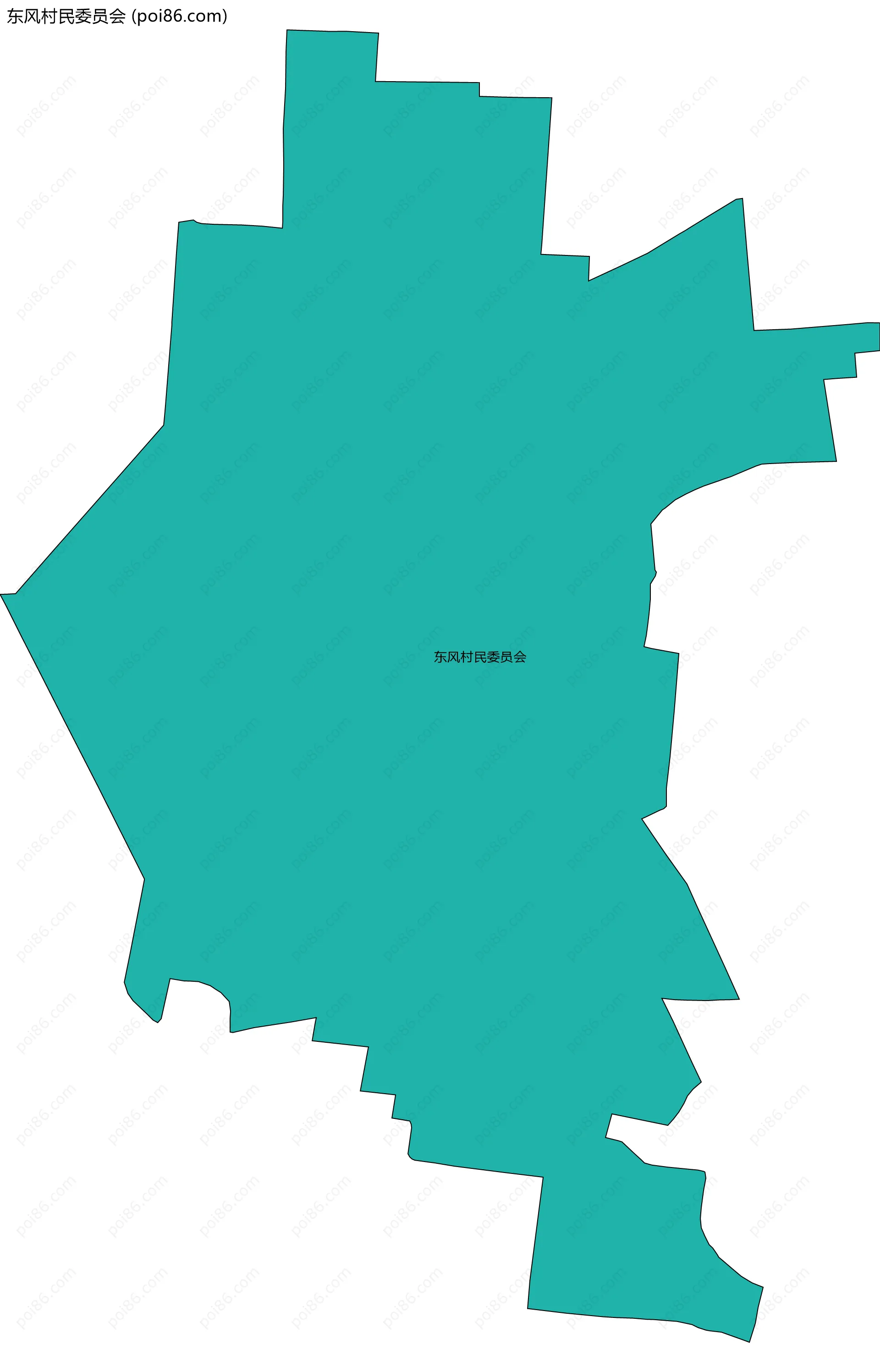 东风村民委员会边界地图