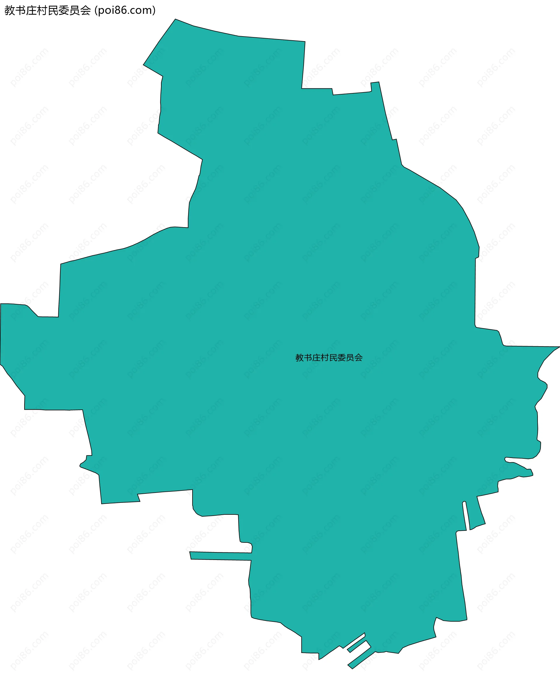教书庄村民委员会边界地图