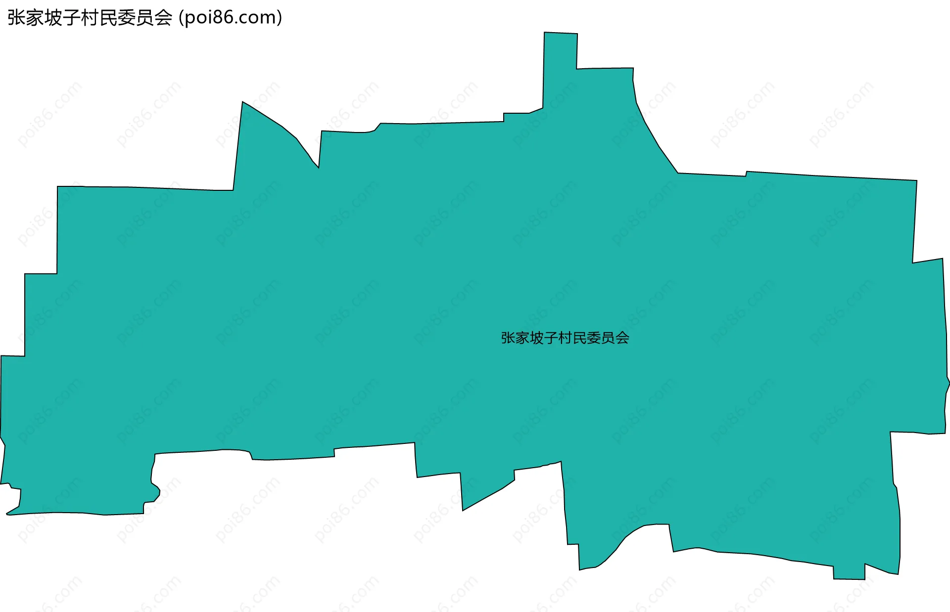 张家坡子村民委员会边界地图