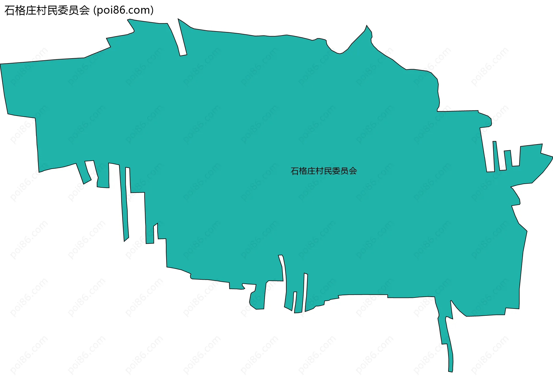石格庄村民委员会边界地图