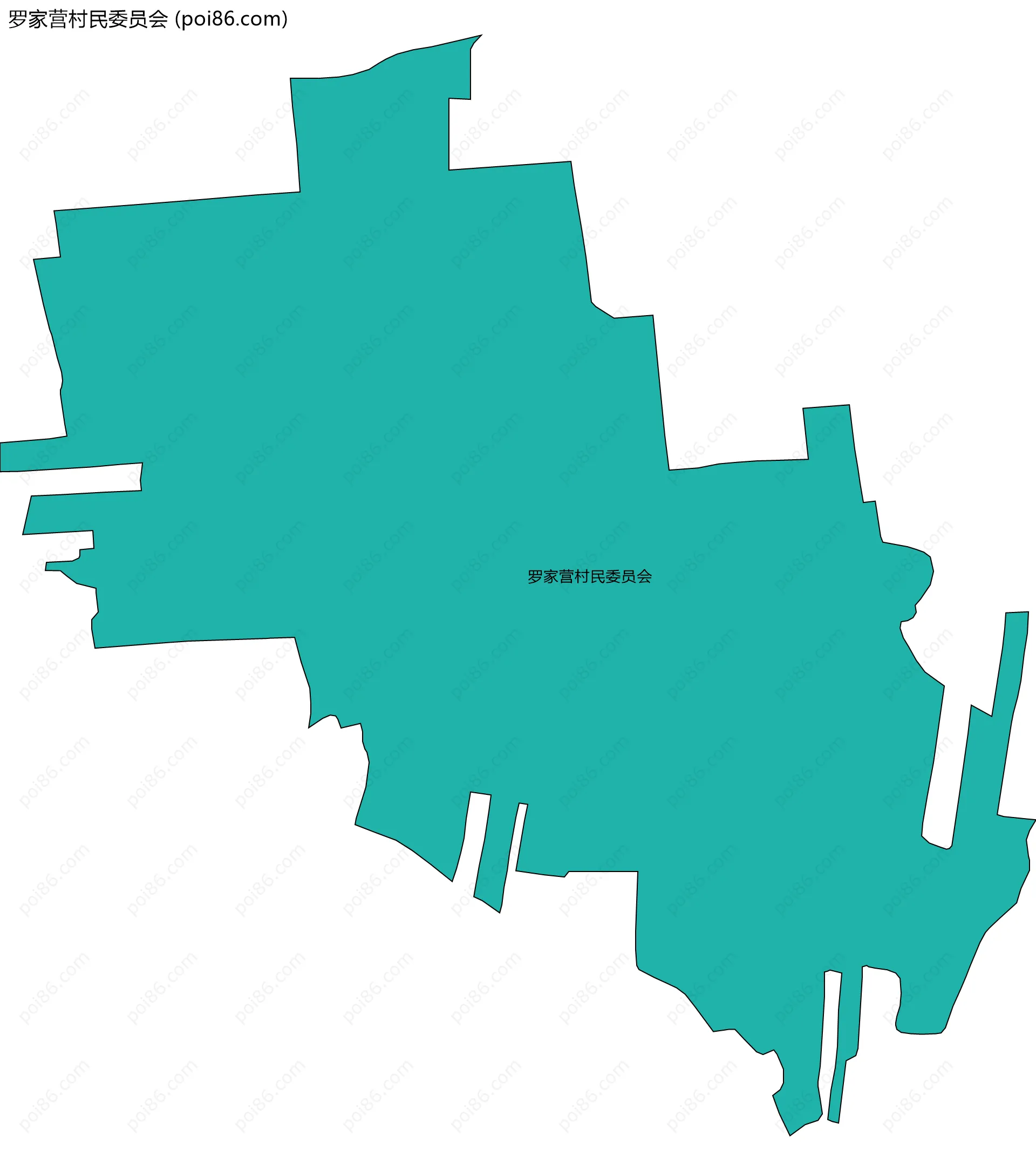 罗家营村民委员会边界地图