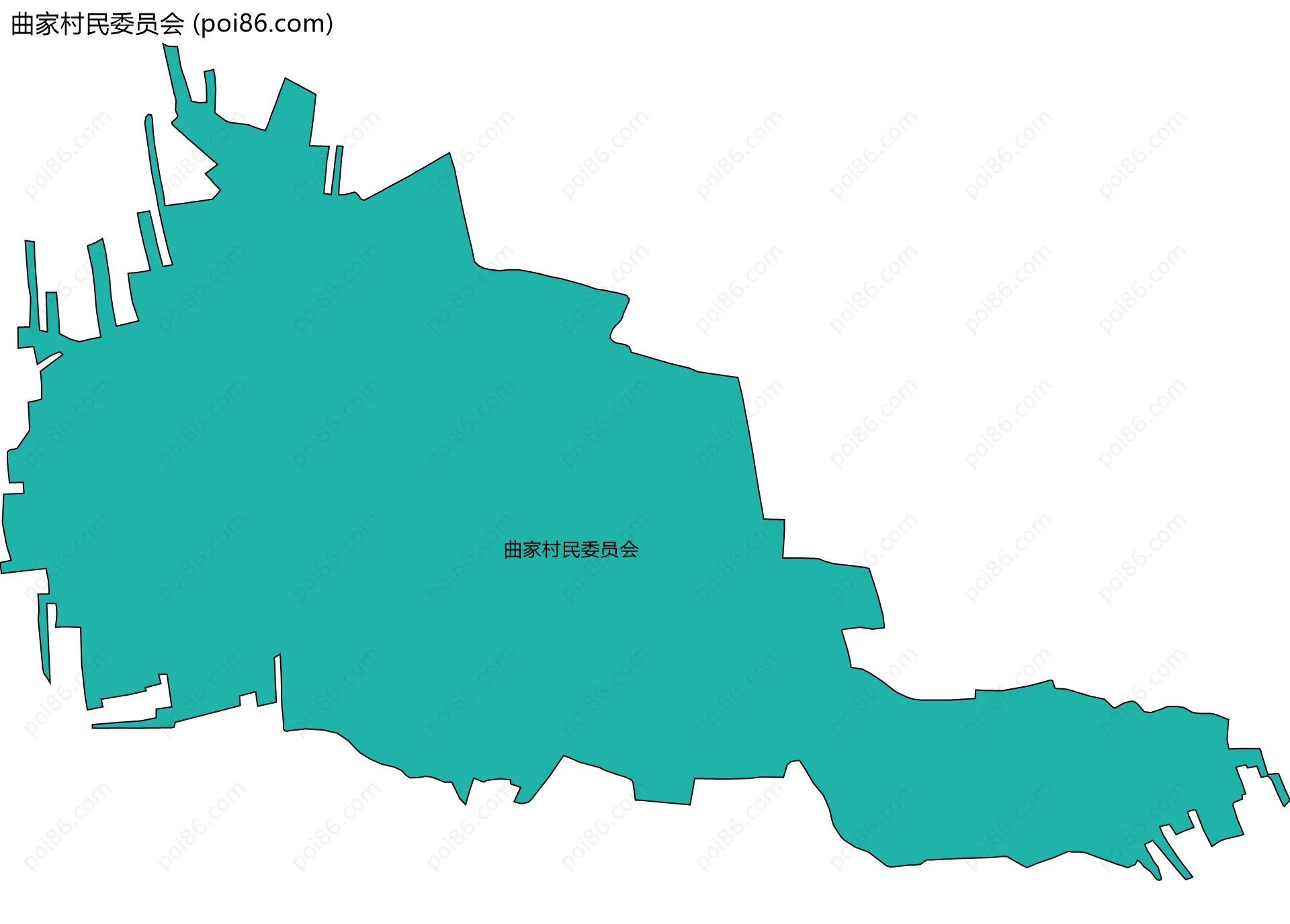 曲家村民委员会边界地图