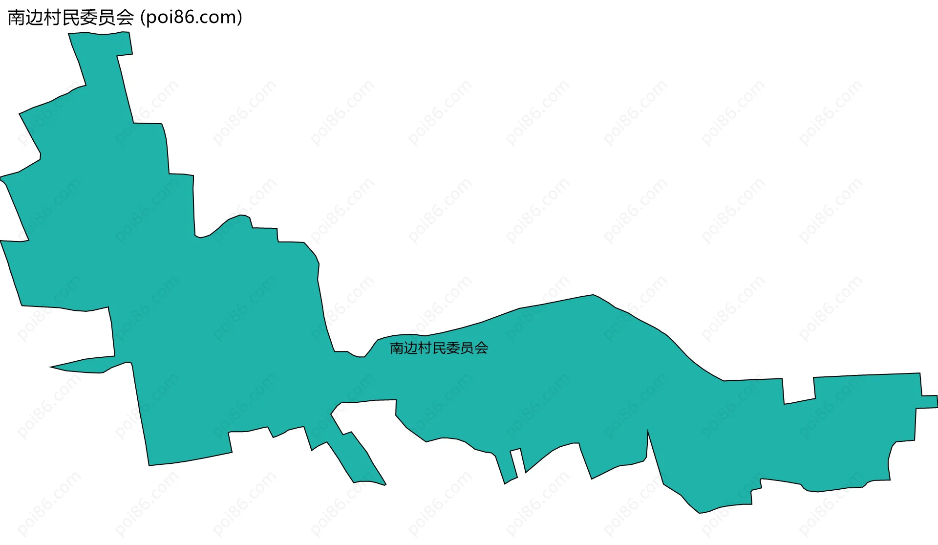 南边村民委员会边界地图