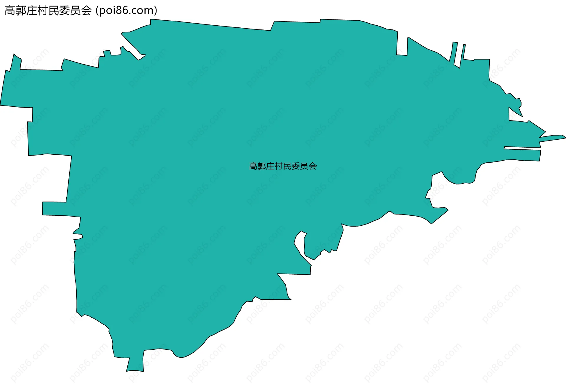 高郭庄村民委员会边界地图