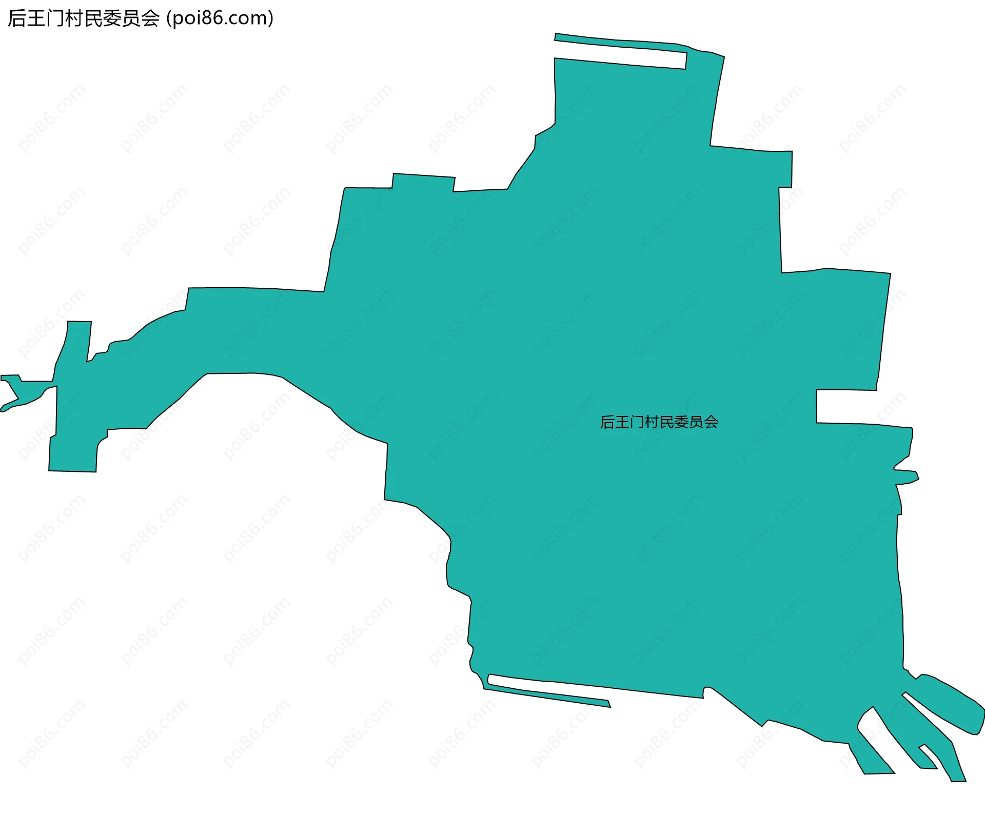 后王门村民委员会边界地图