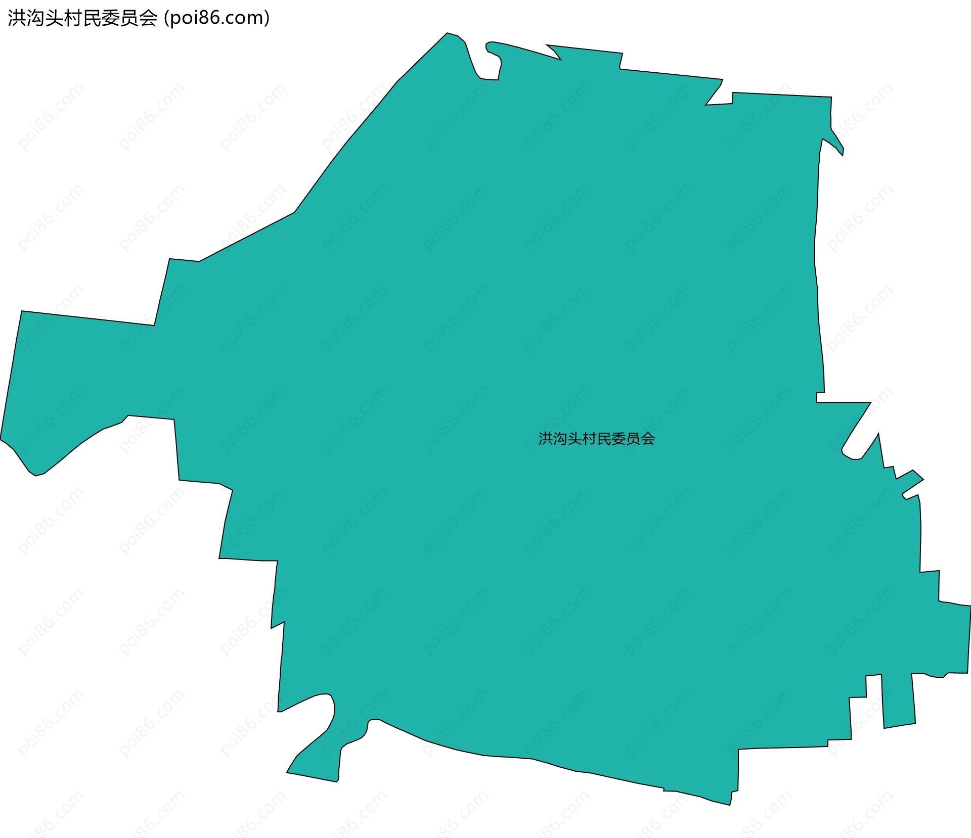 洪沟头村民委员会边界地图