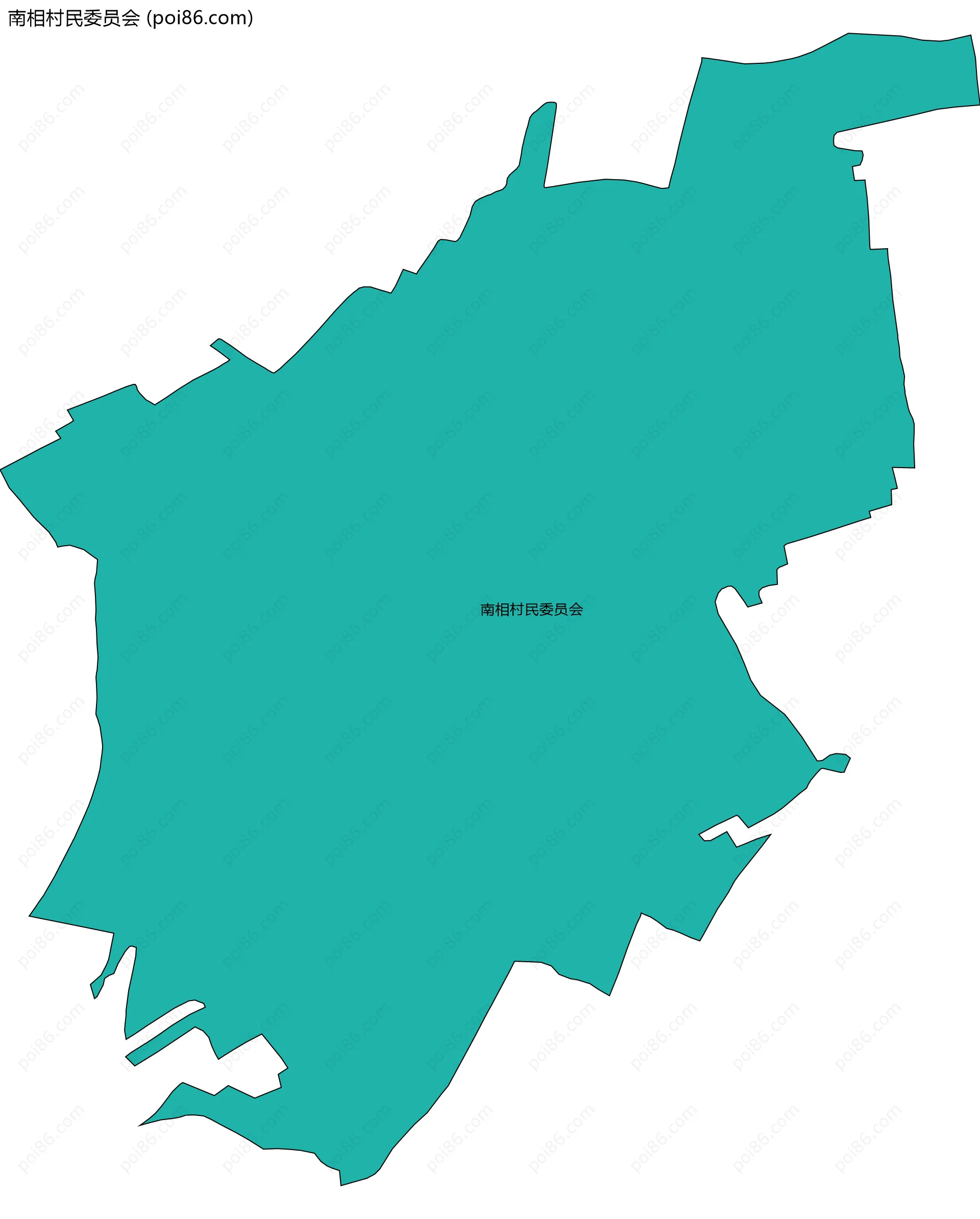 南相村民委员会边界地图