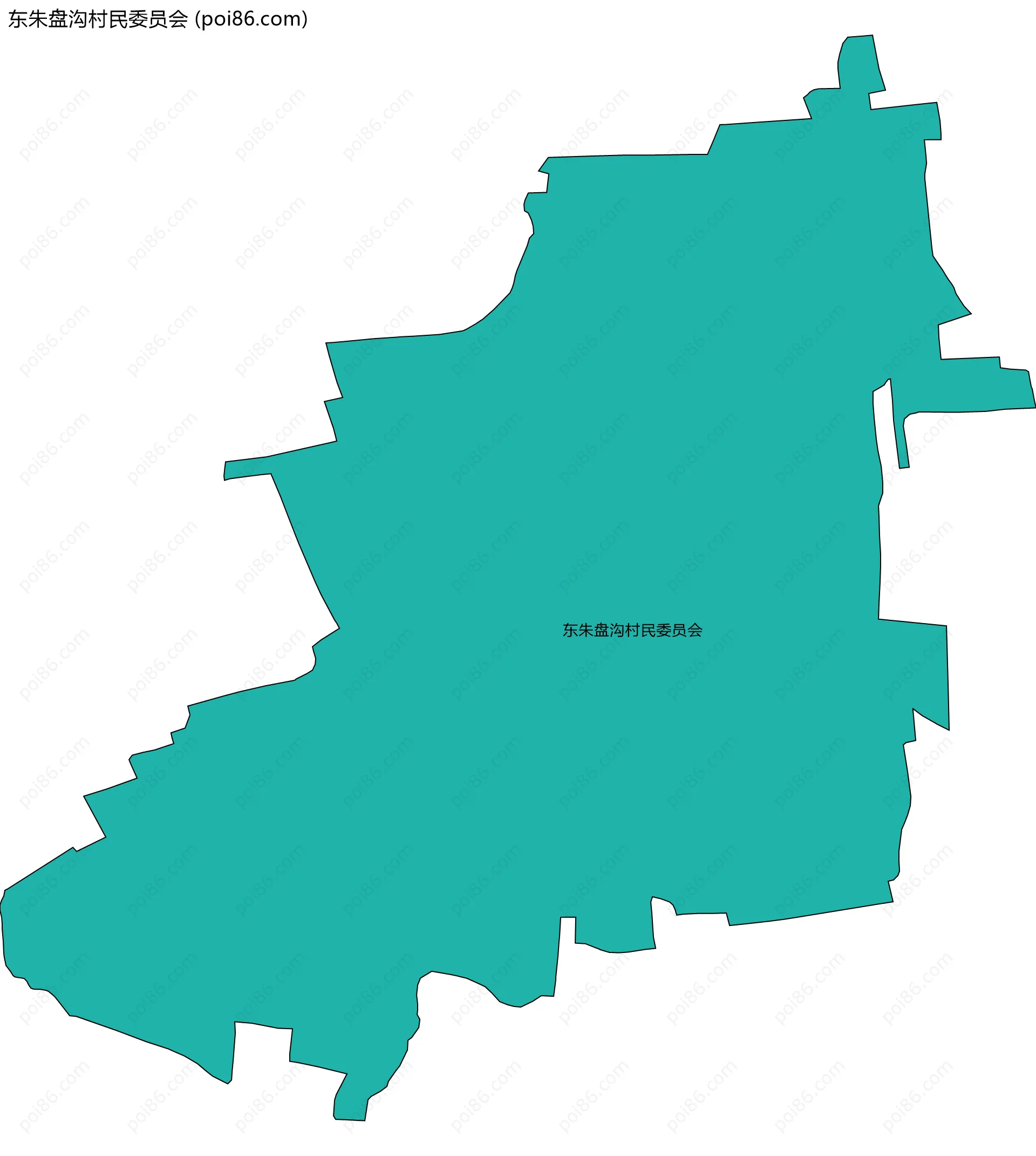 东朱盘沟村民委员会边界地图