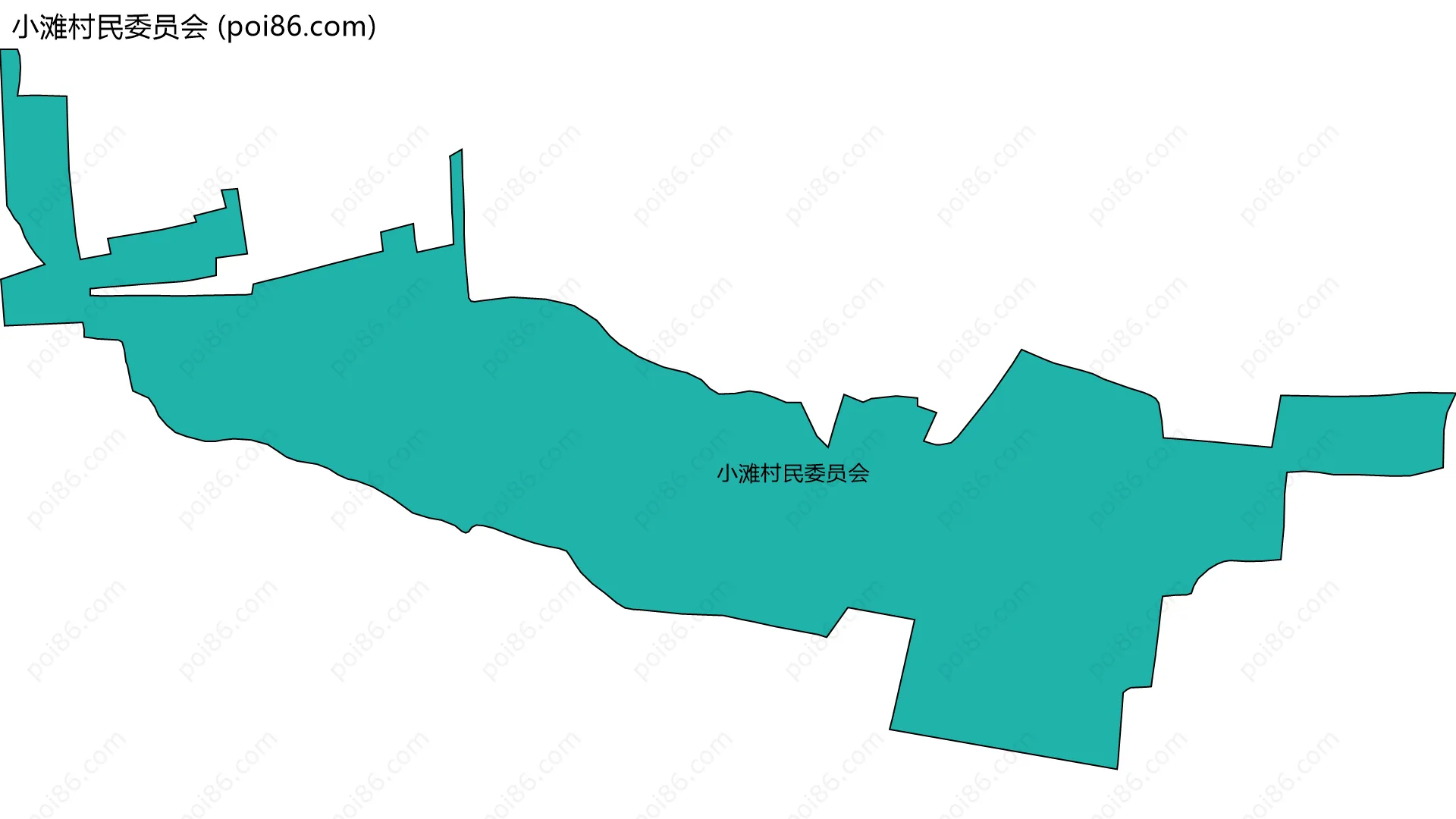 小滩村民委员会边界地图