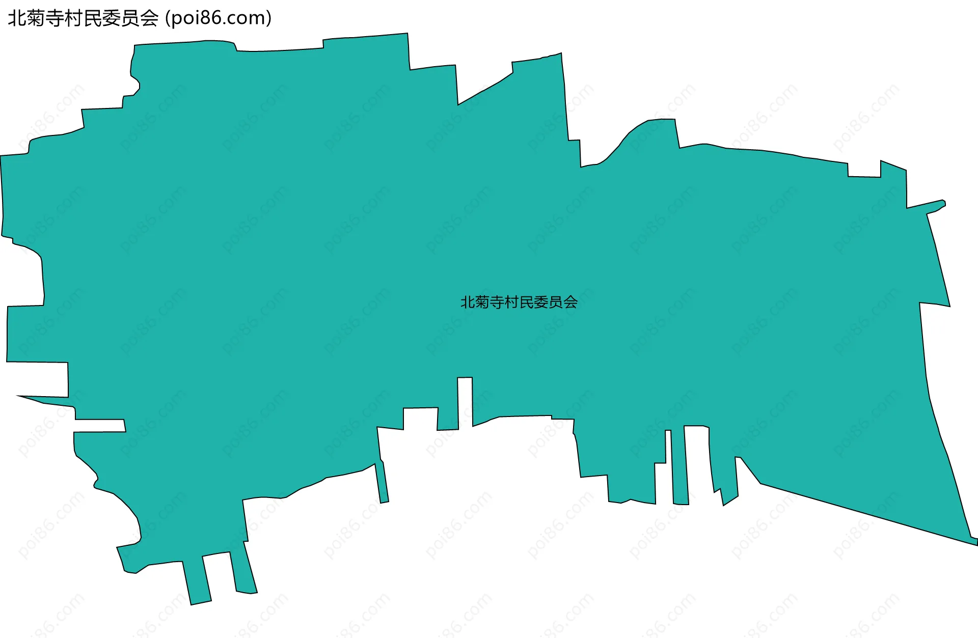 北菊寺村民委员会边界地图