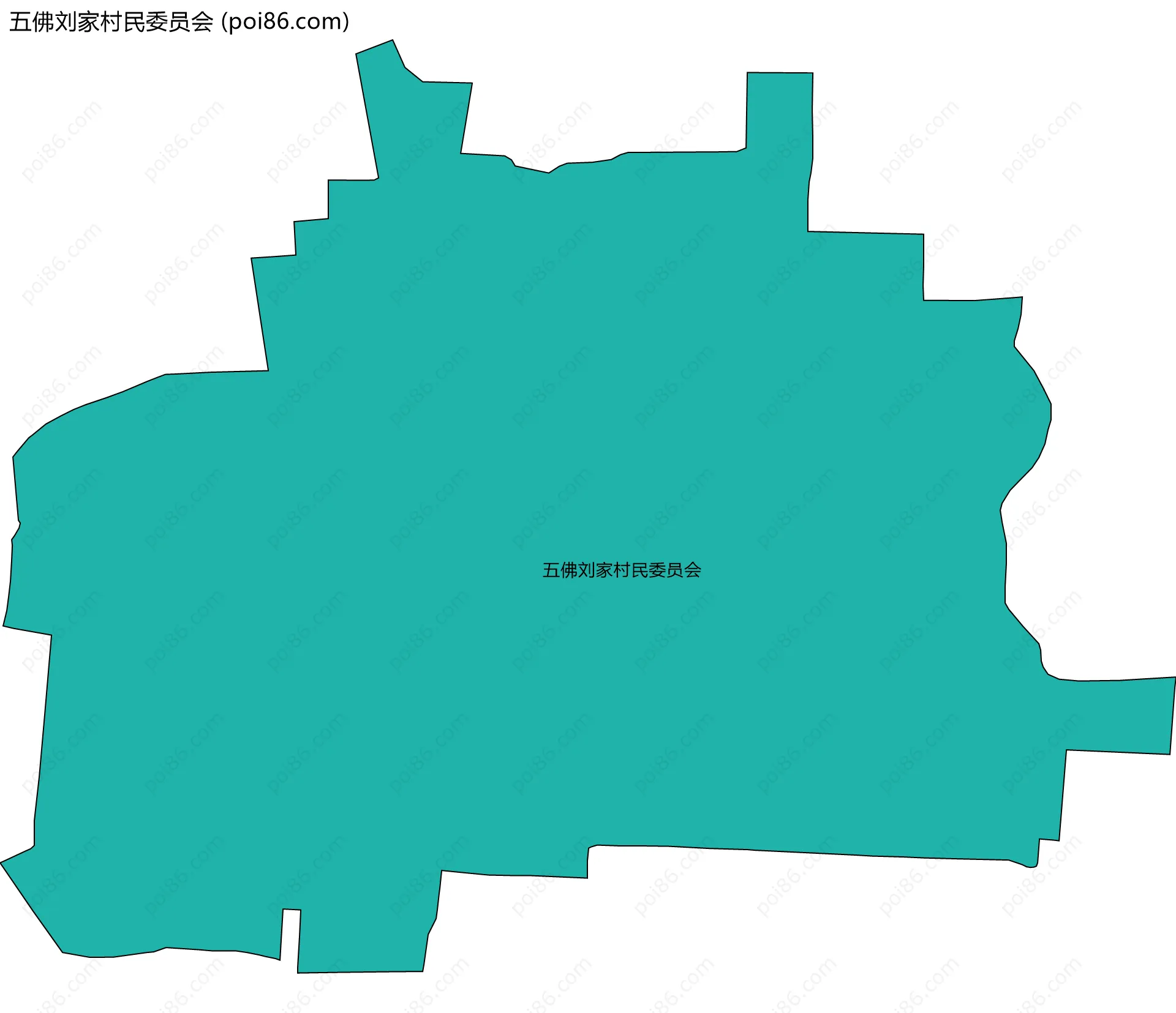 五佛刘家村民委员会边界地图