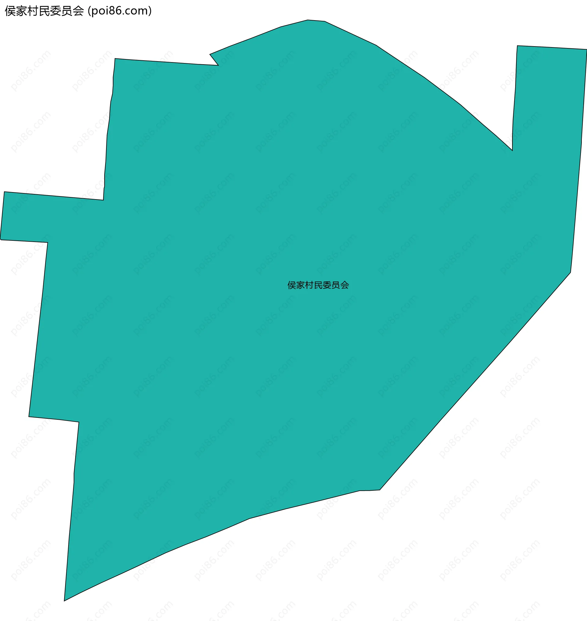 侯家村民委员会边界地图