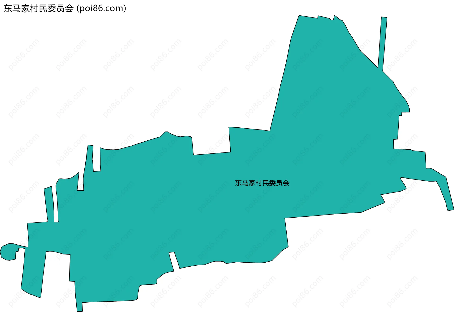 东马家村民委员会边界地图