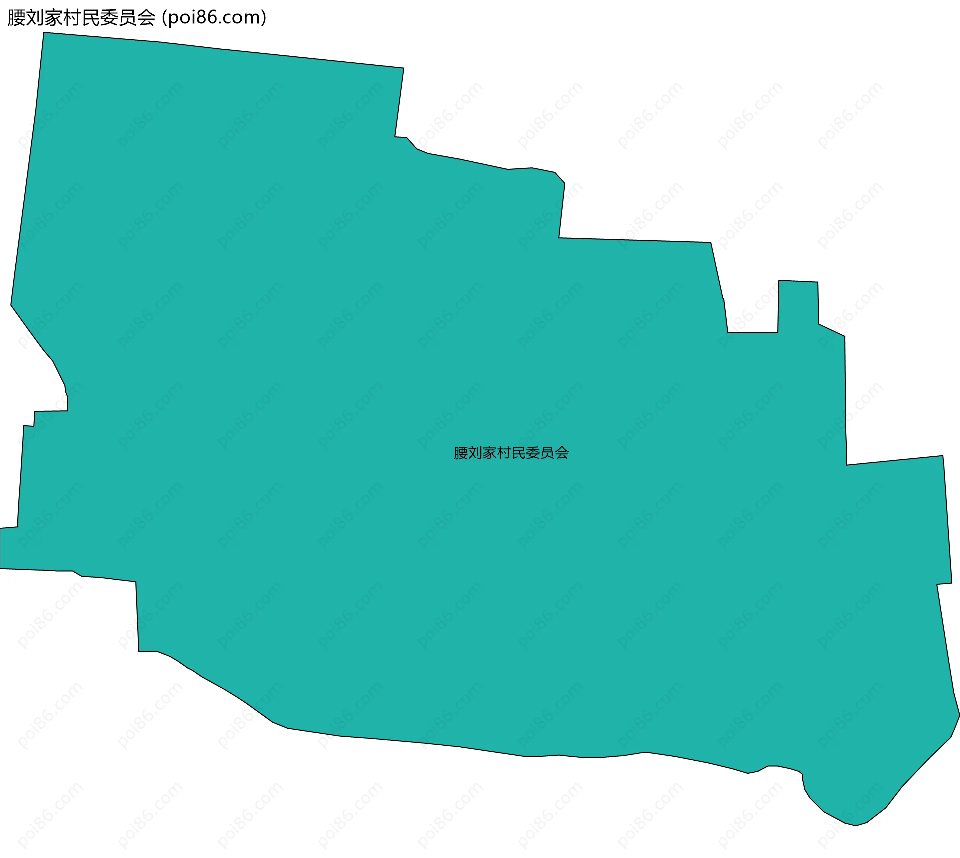 腰刘家村民委员会边界地图