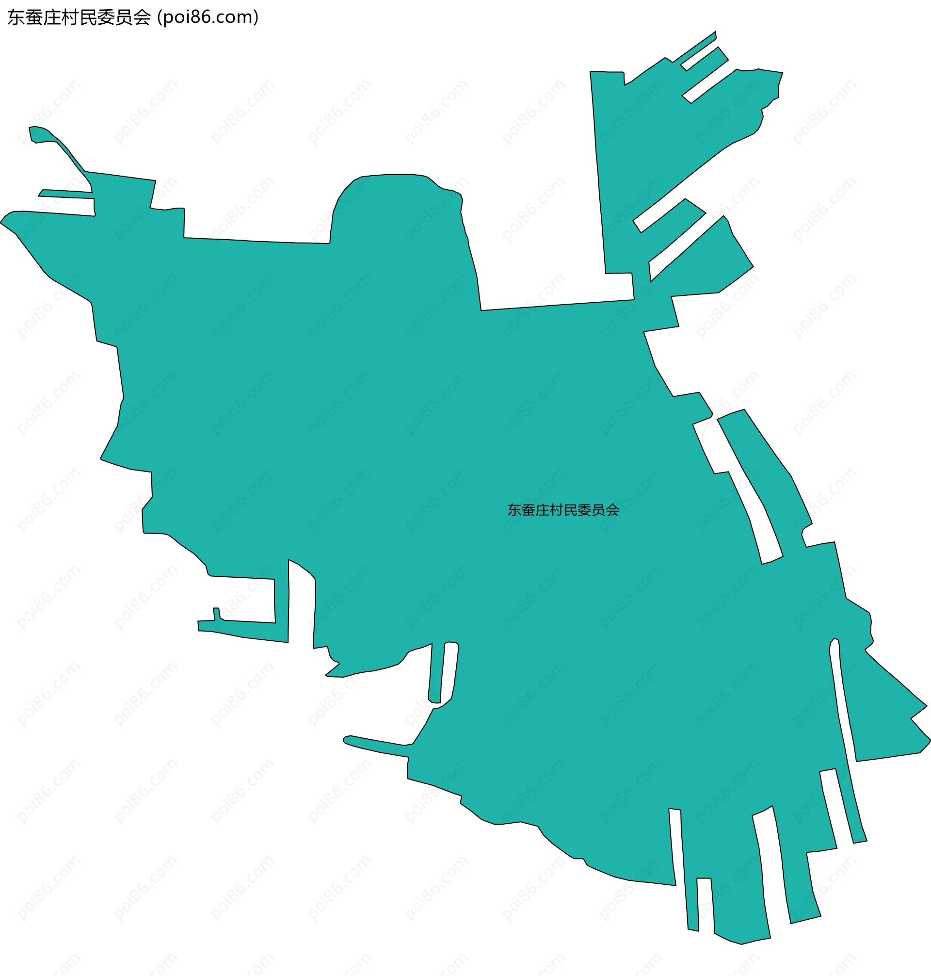 东蚕庄村民委员会边界地图