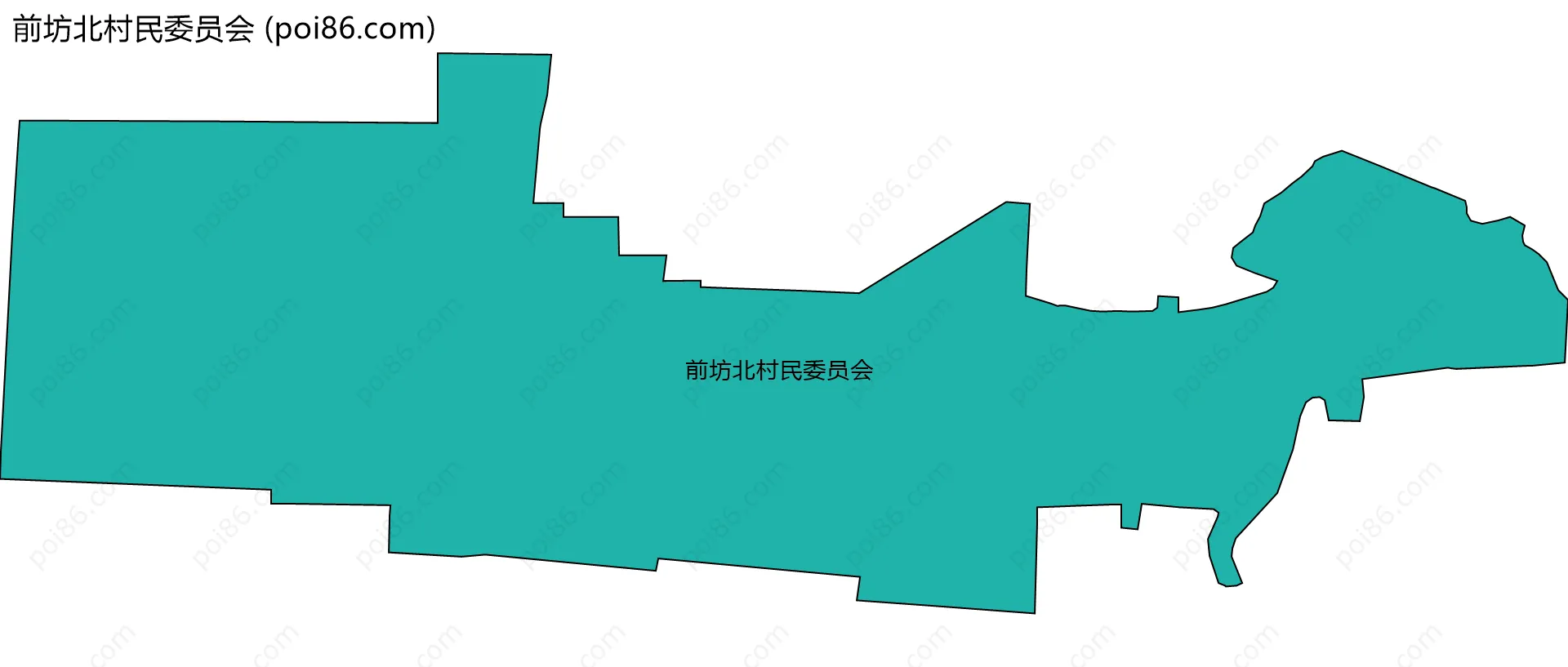 前坊北村民委员会边界地图