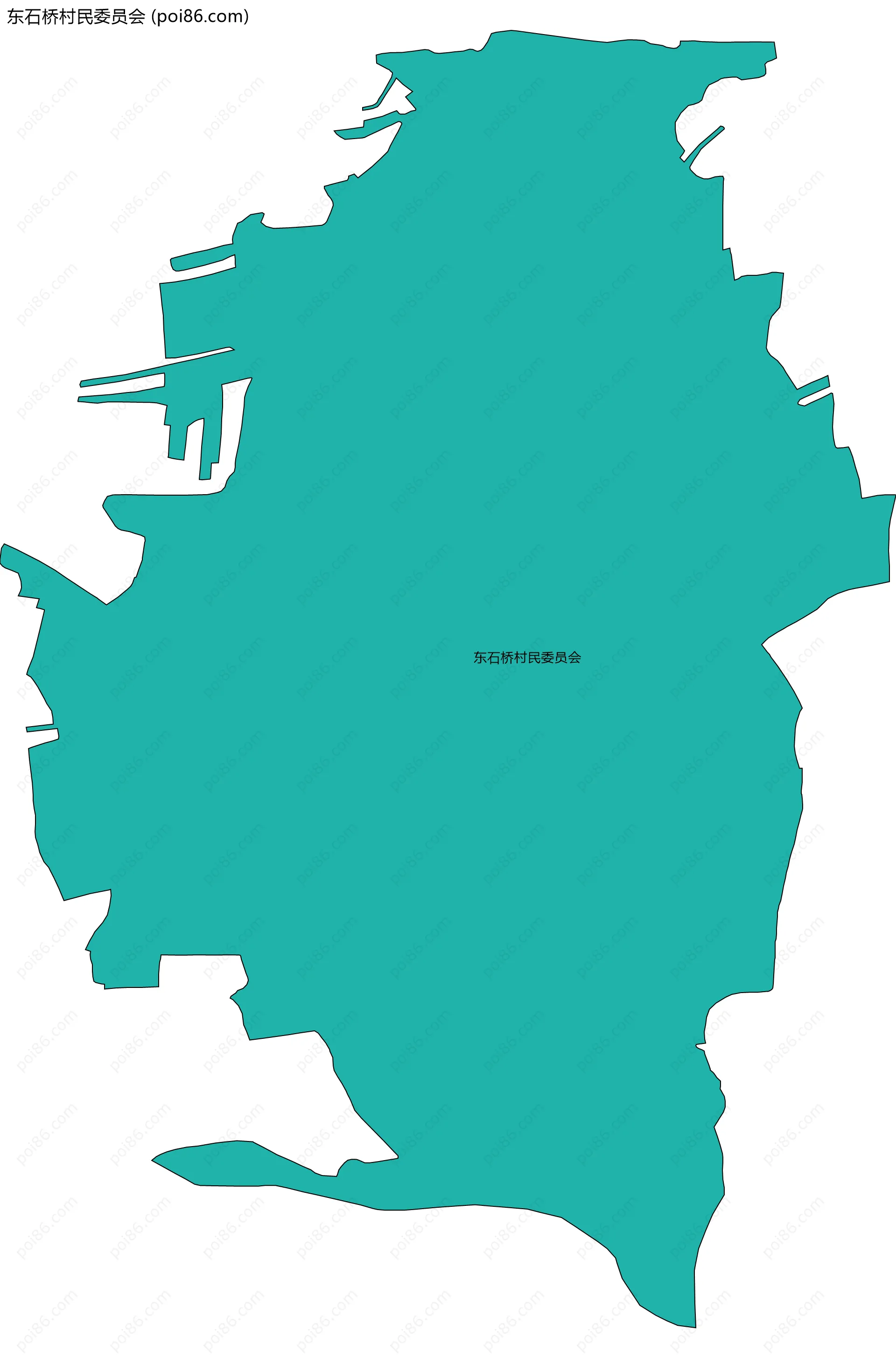 东石桥村民委员会边界地图