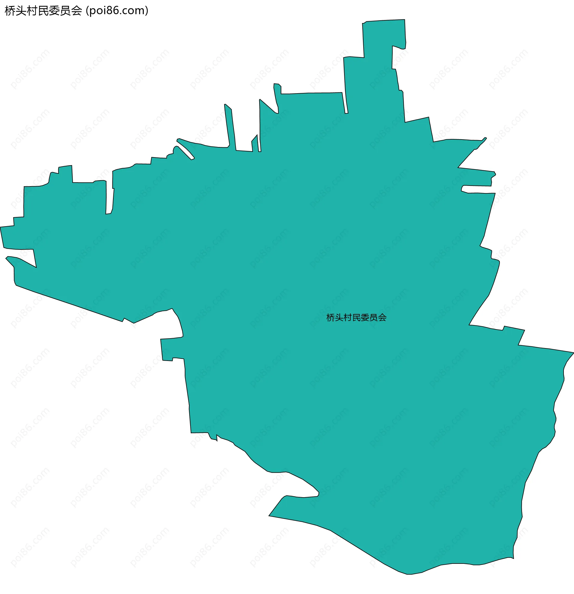 桥头村民委员会边界地图