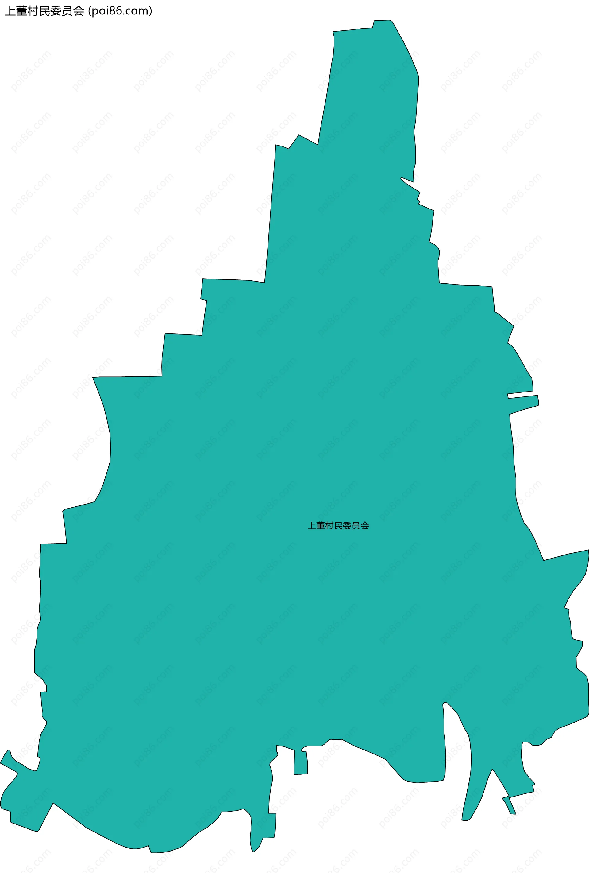 上董村民委员会边界地图
