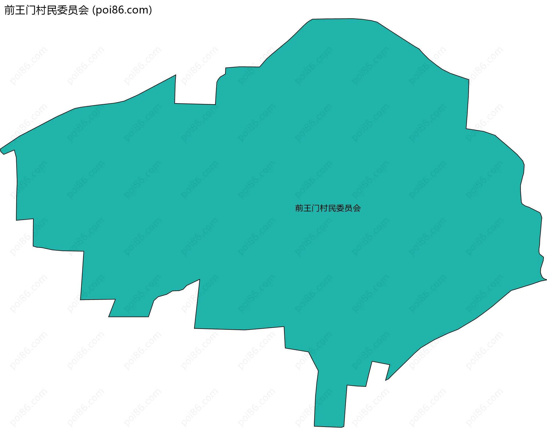 前王门村民委员会边界地图