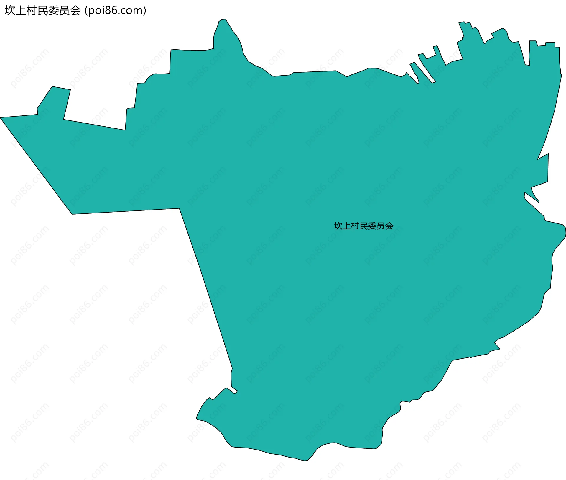 坎上村民委员会边界地图