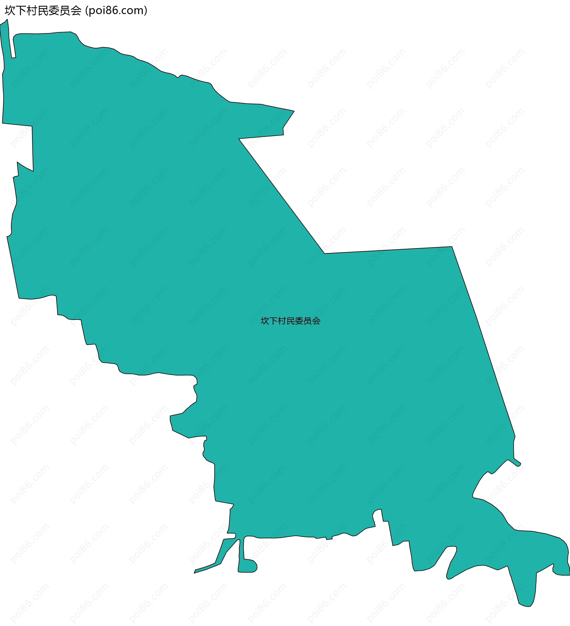 坎下村民委员会边界地图