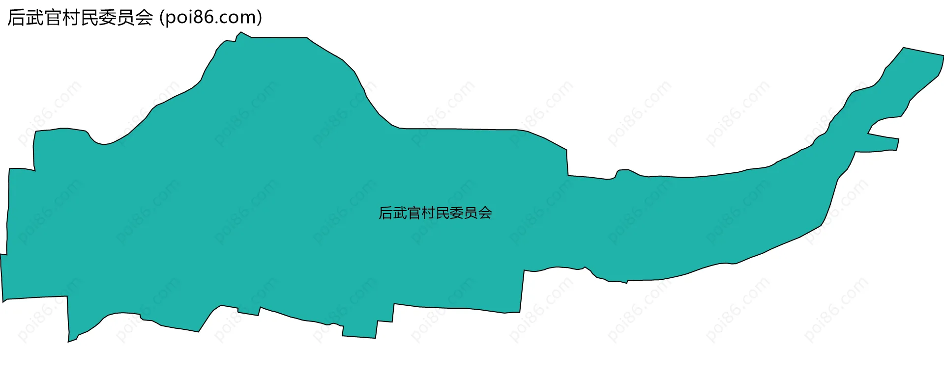 后武官村民委员会边界地图