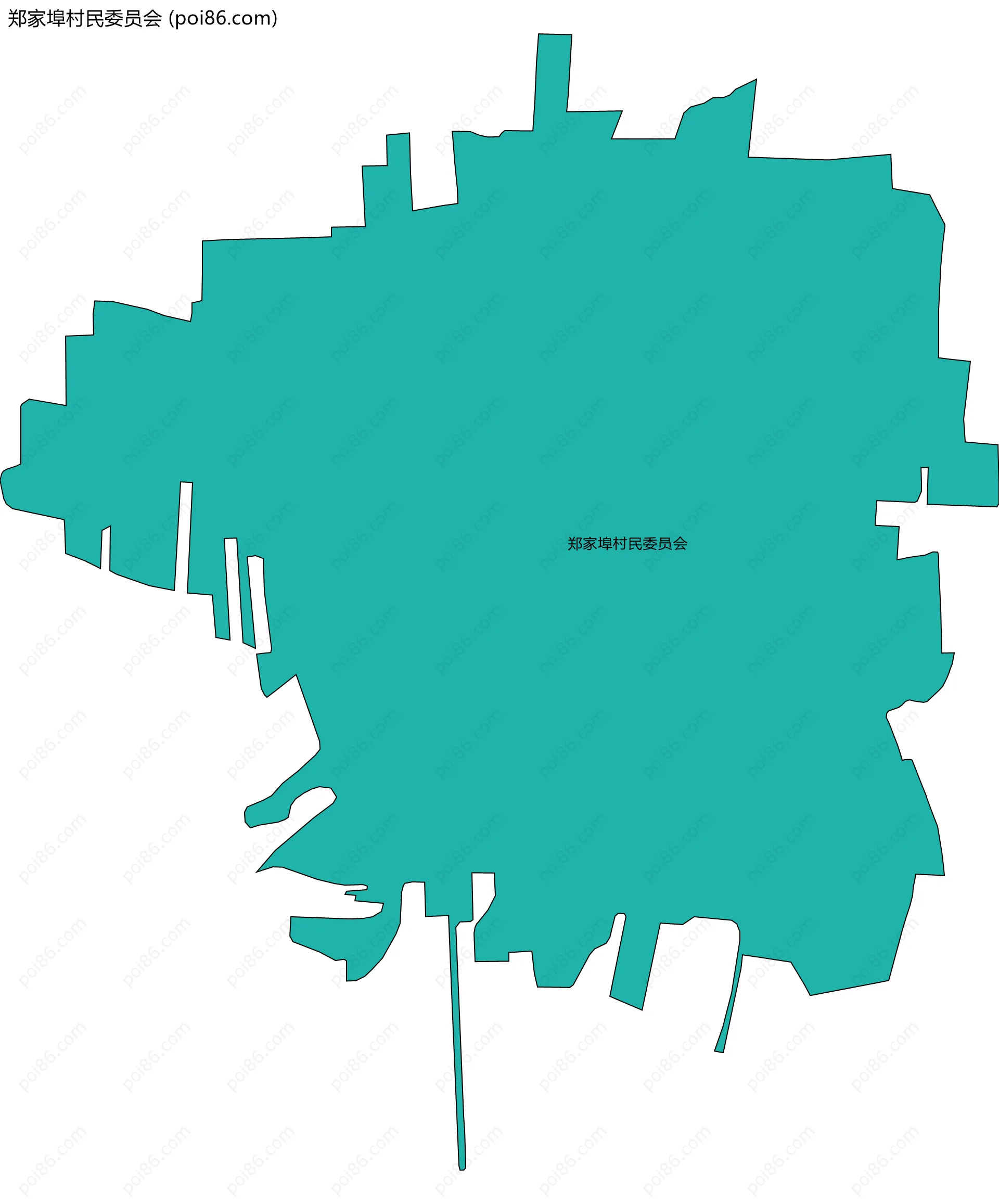 郑家埠村民委员会边界地图
